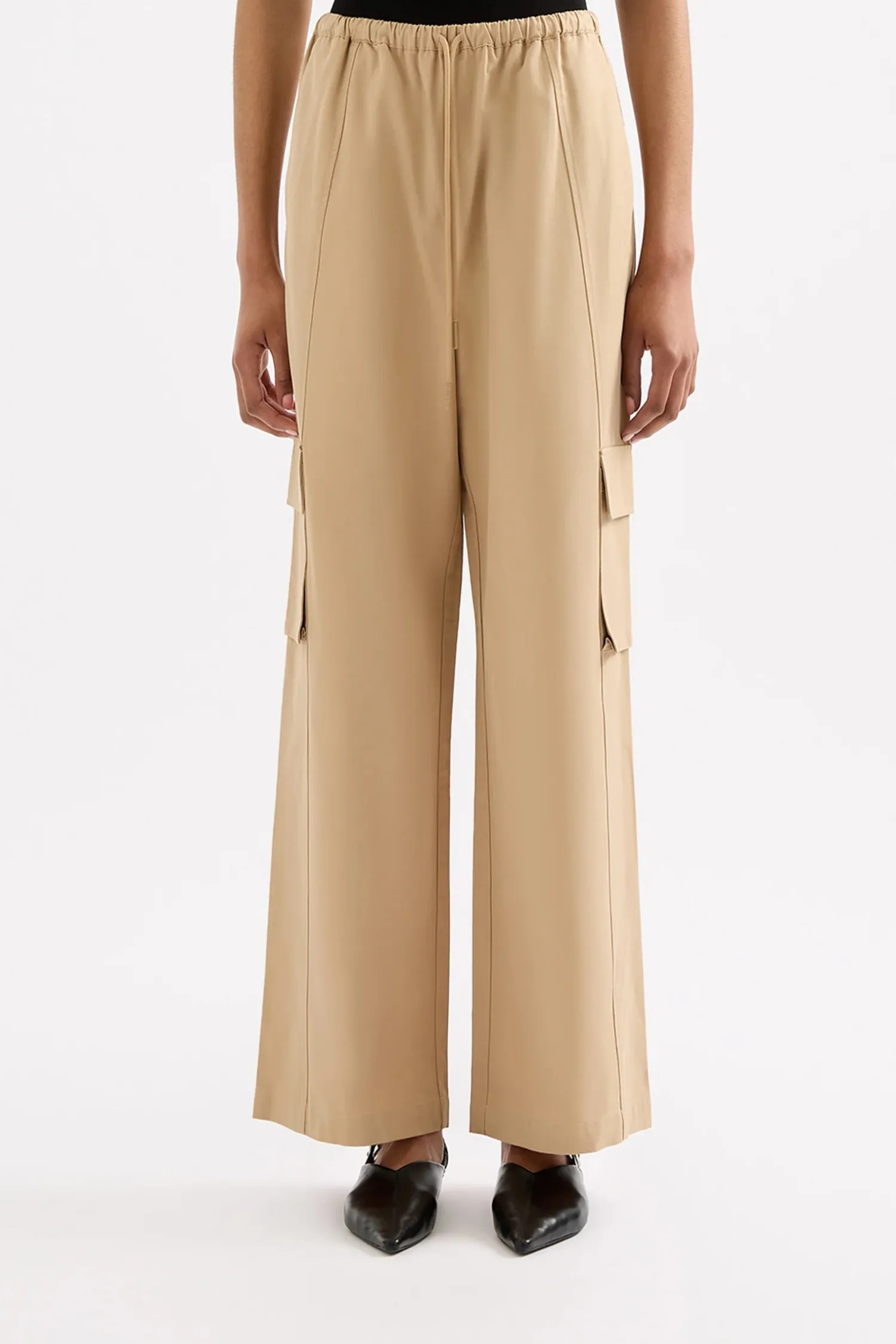 Women Nude Lucy Alma Cargo Pant - Camel