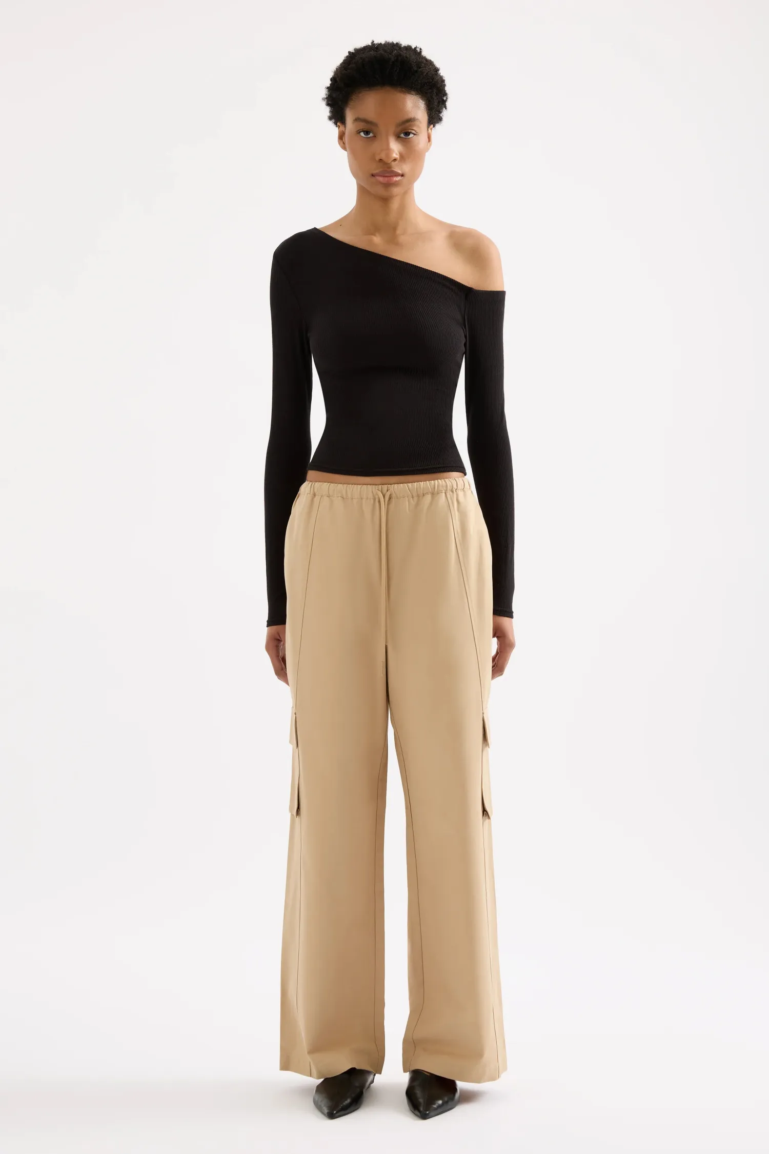 Women Nude Lucy Alma Cargo Pant - Camel