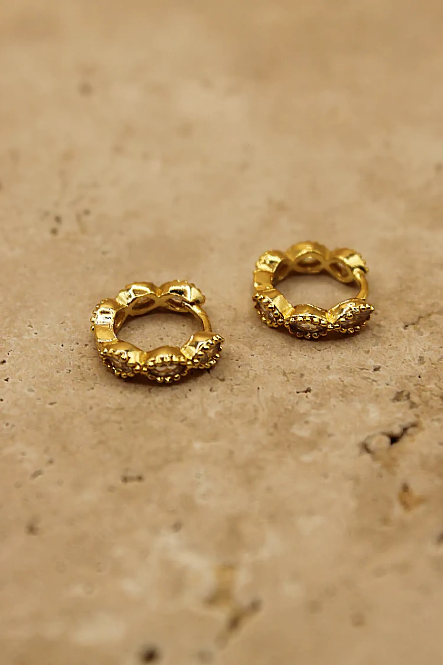 Women Love From Lilou Amelia Hoop Earrings - Diamond / Gold