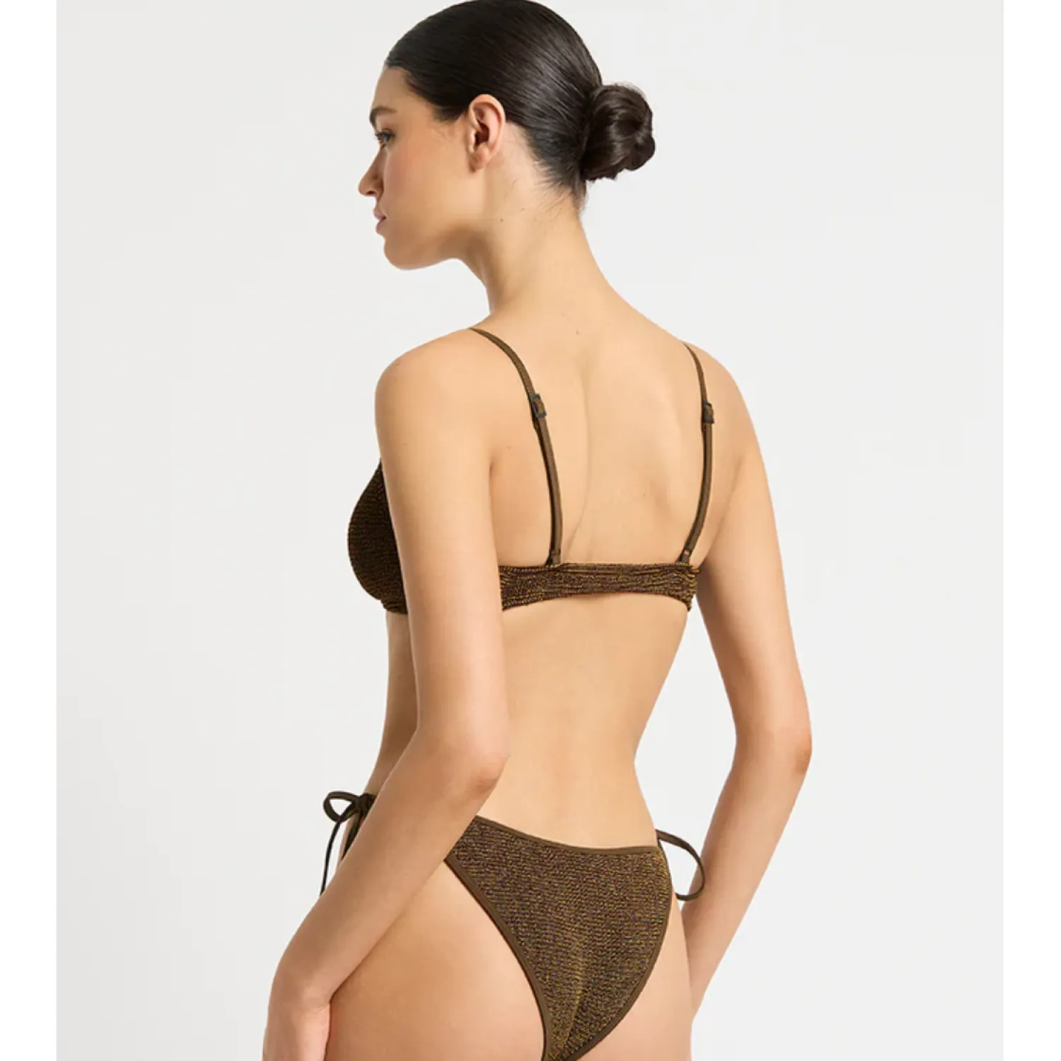 Women Bond-Eye Swim Anisha Brief - Cocoa Lurex