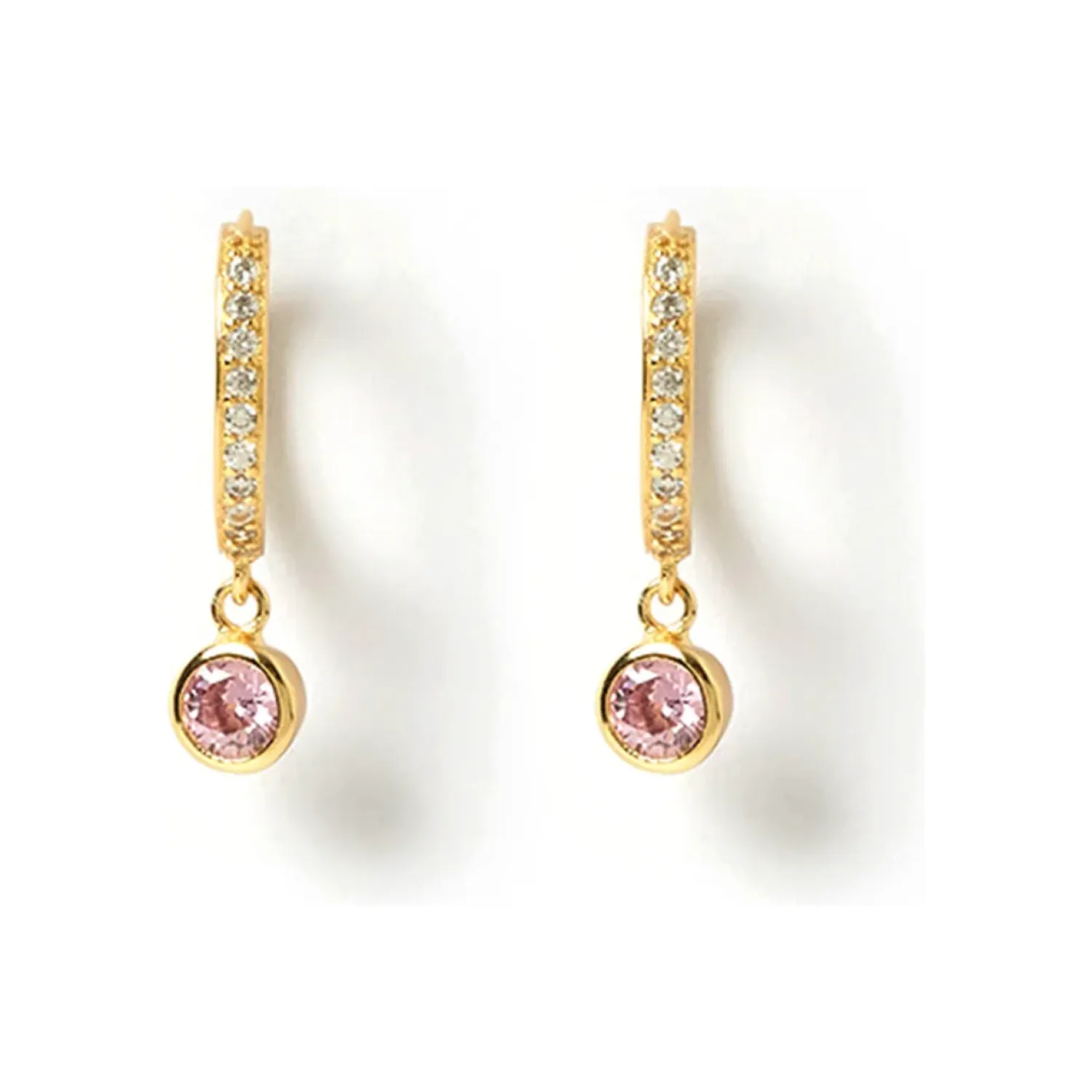 Women Arms of Eve Rhodes Gold Earrings - Pink