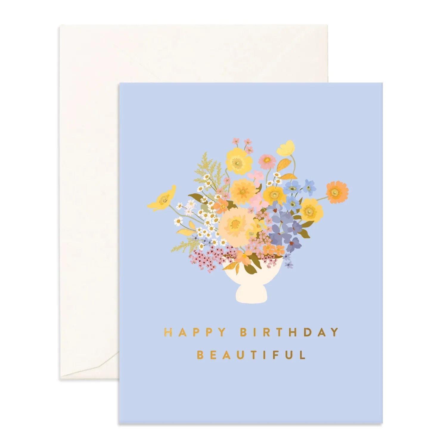 Fox & Fallow Birthday Beautiful Bouquet Greeting Card