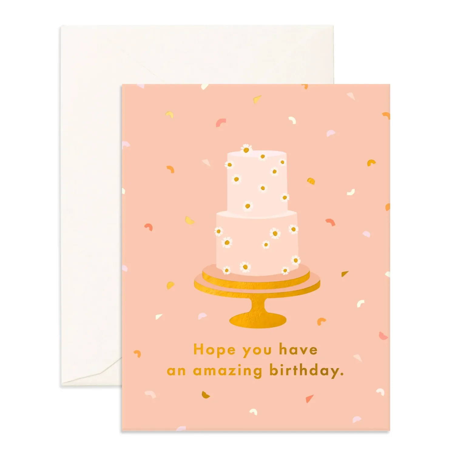 Fox & Fallow Birthday Cake Daisies Greeting Card