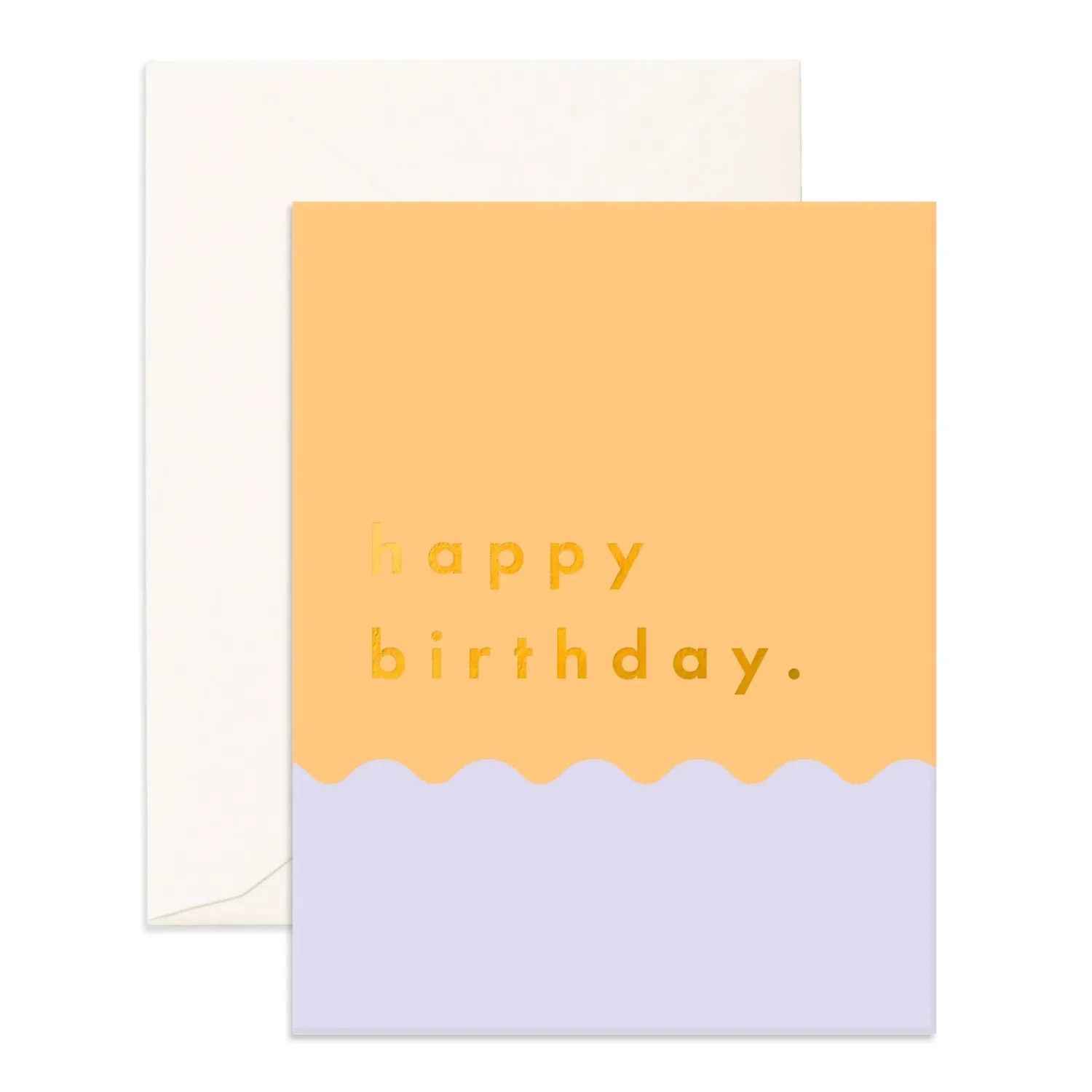 Fox & Fallow Birthday Tangerine Ripple Greeting Card