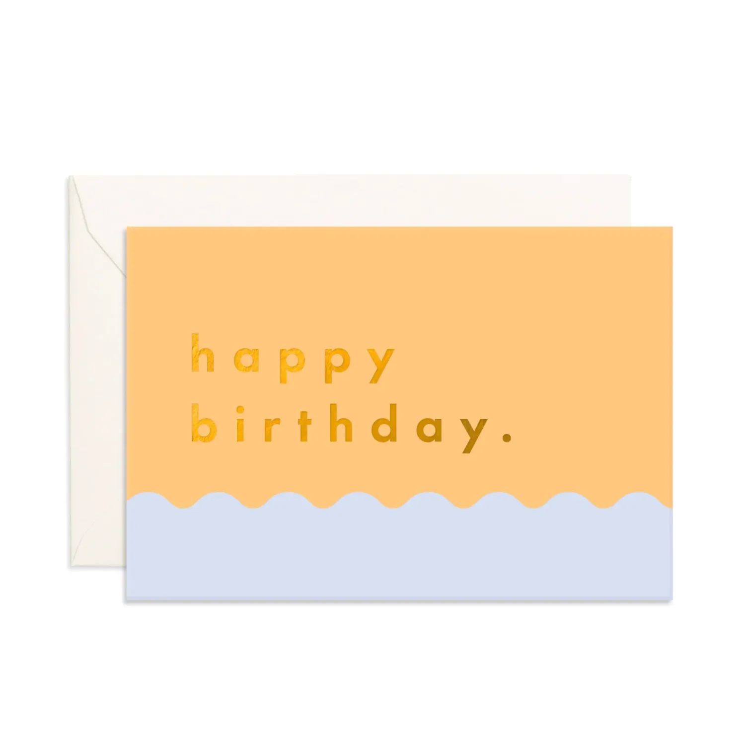 Fox & Fallow Birthday Tangerine Ripple Mini Greeting Card