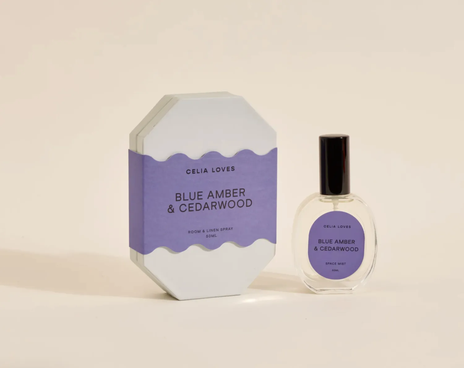 Celia Loves Blue Amber + Cedarwood Room Spray