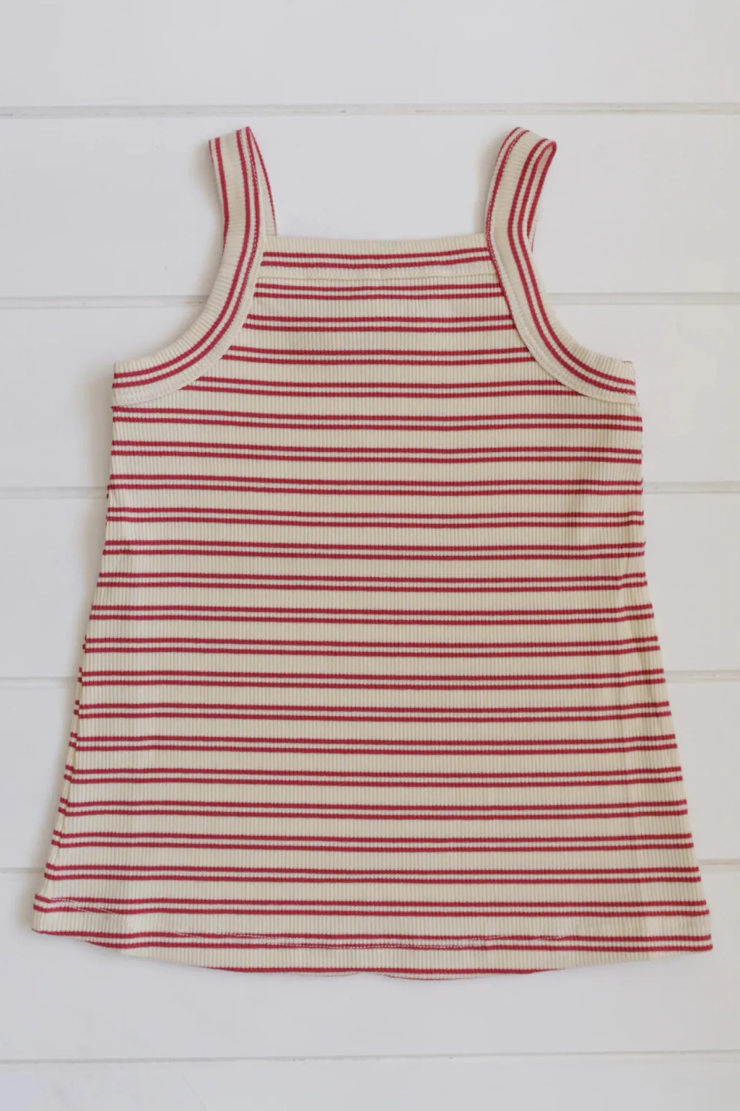 Milky Designs Bobbi Rib Dress - Red Stripe