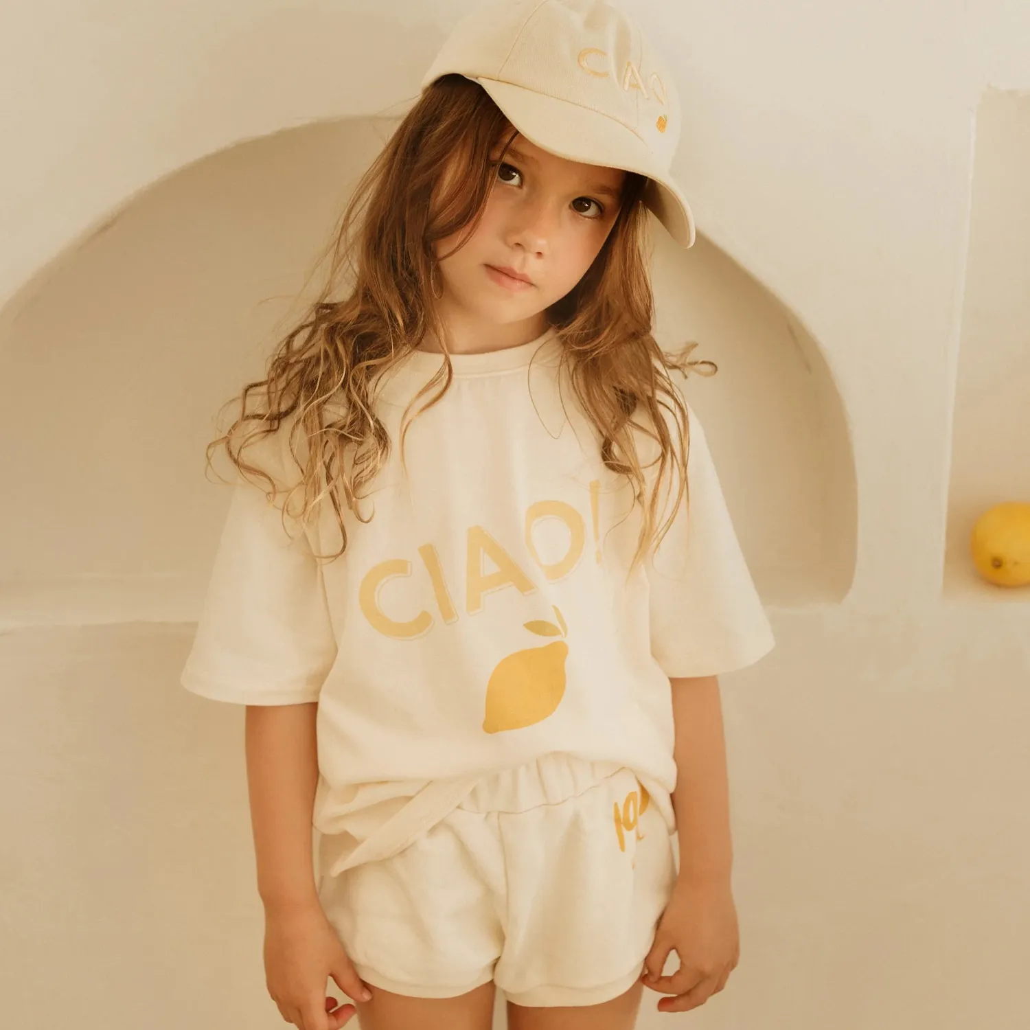 Golden Children Ciao Mid Sleeve Tee - Buttercream