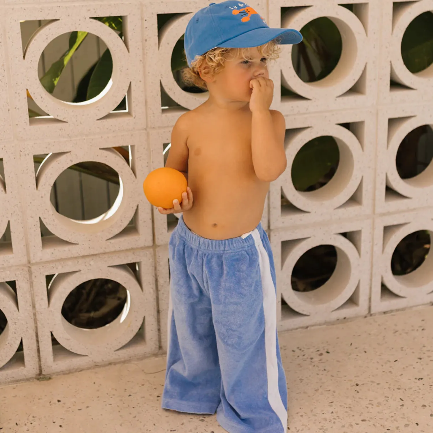 Golden Children Ciao Tutti Relaxed Pants Terry Towel - Pool Blue