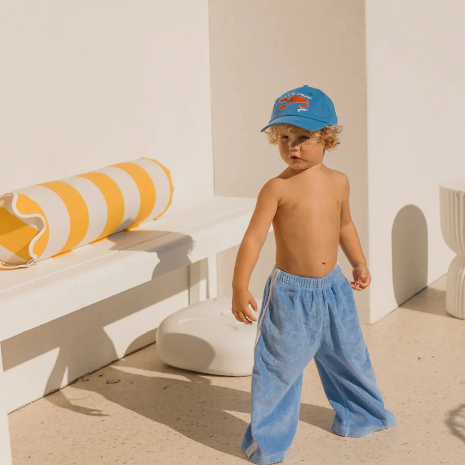 Golden Children Ciao Tutti Relaxed Pants Terry Towel - Pool Blue