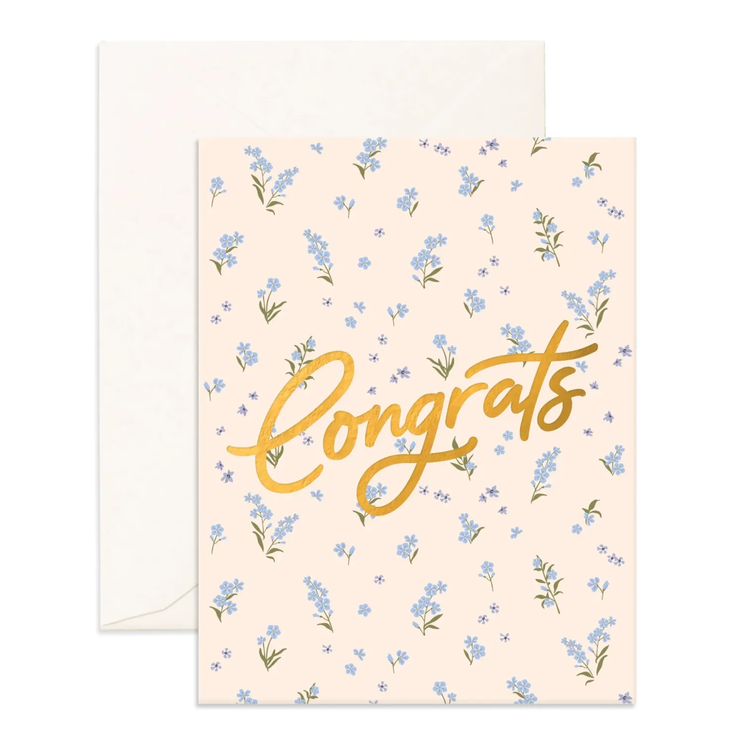 Fox & Fallow Congrats Forget-Me-Not Greeting Card