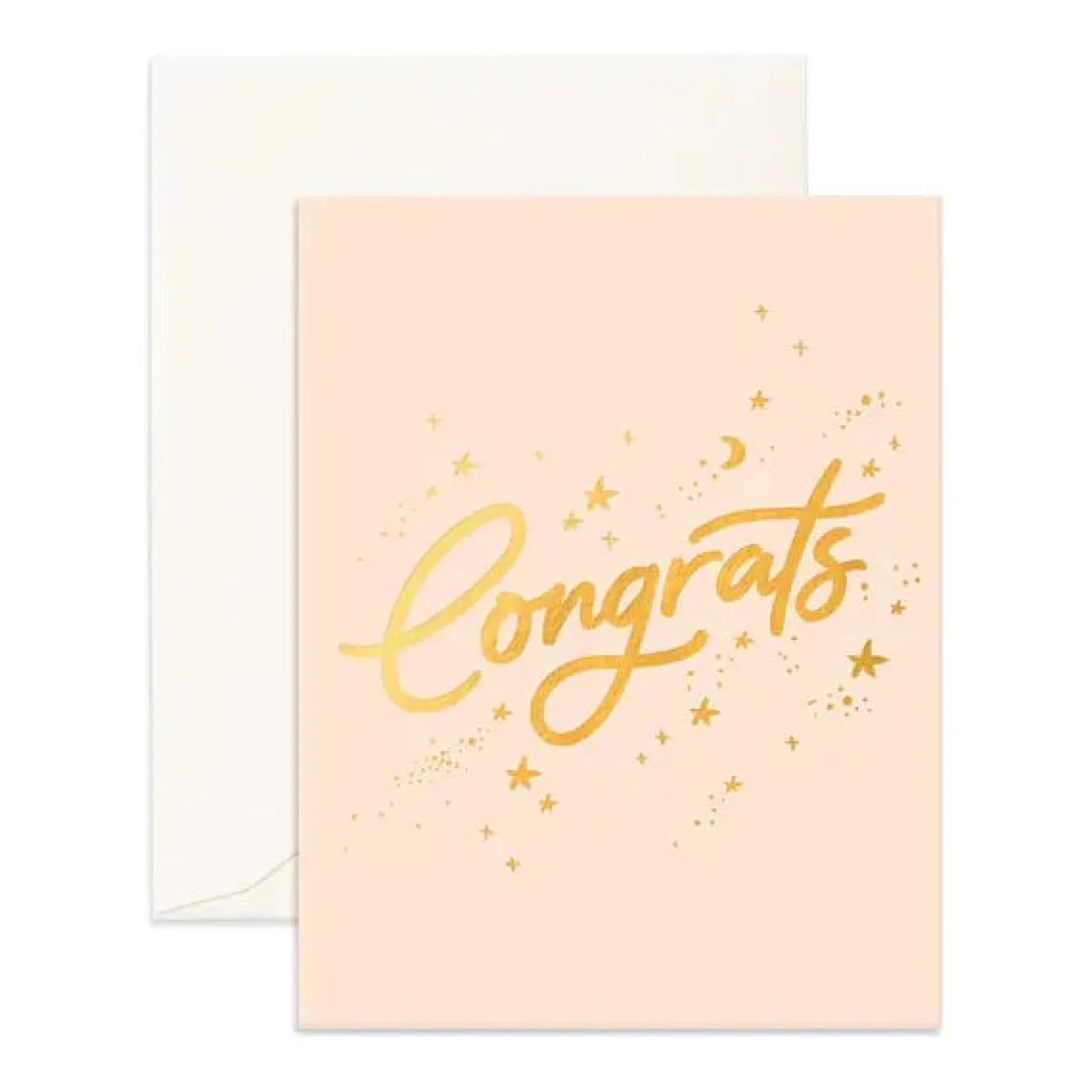 Fox & Fallow Congrats Stars Cream Greeting Card