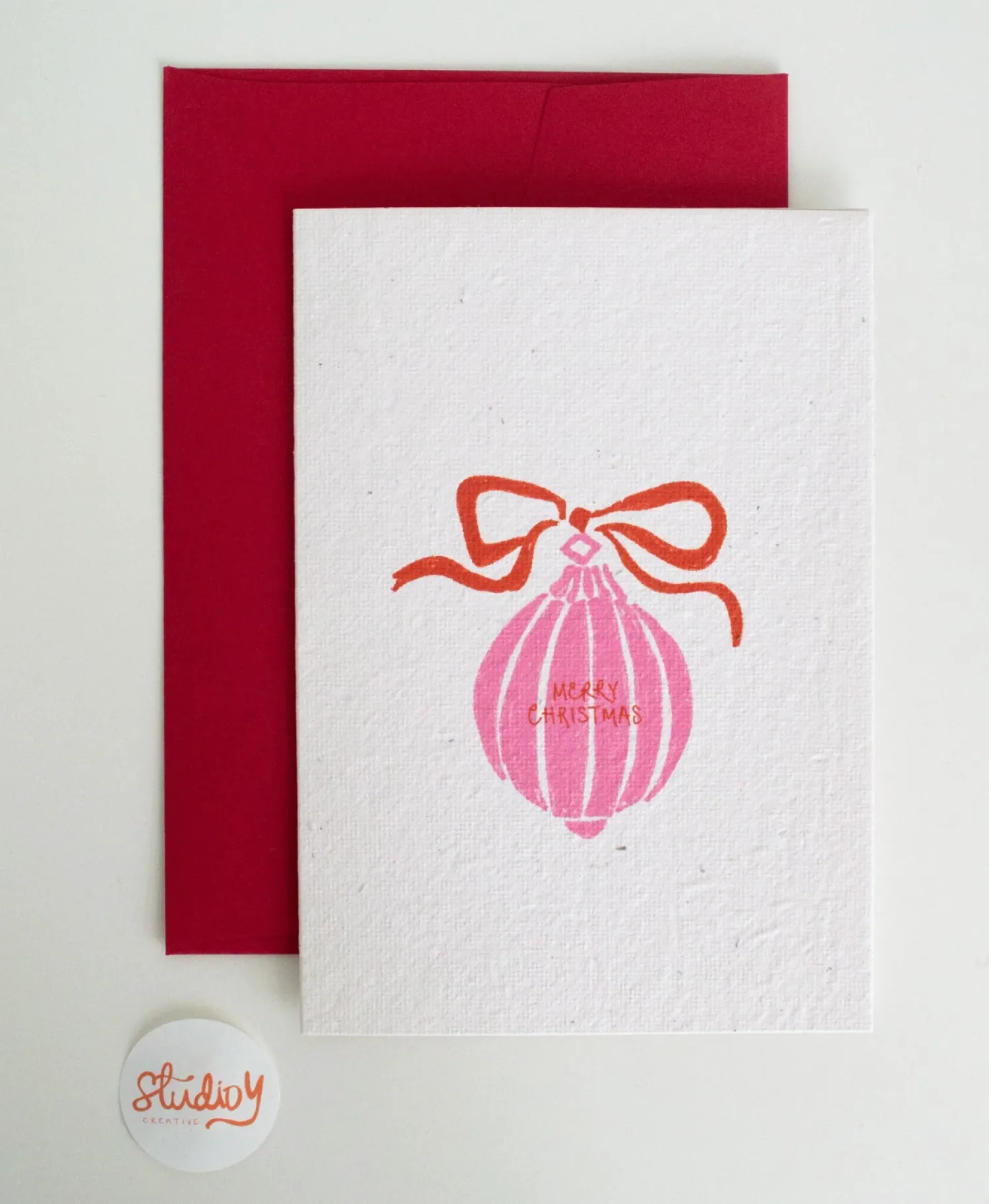 Studio Y Creative Crayon Bauble Card