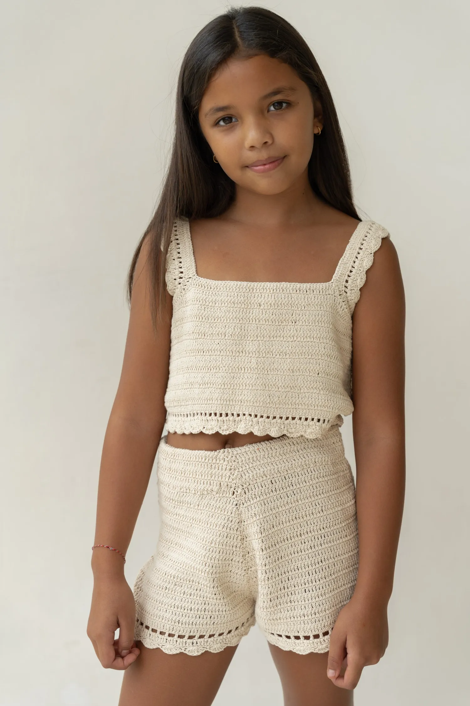 Illoura The Label Crochet Shorts - Ecru