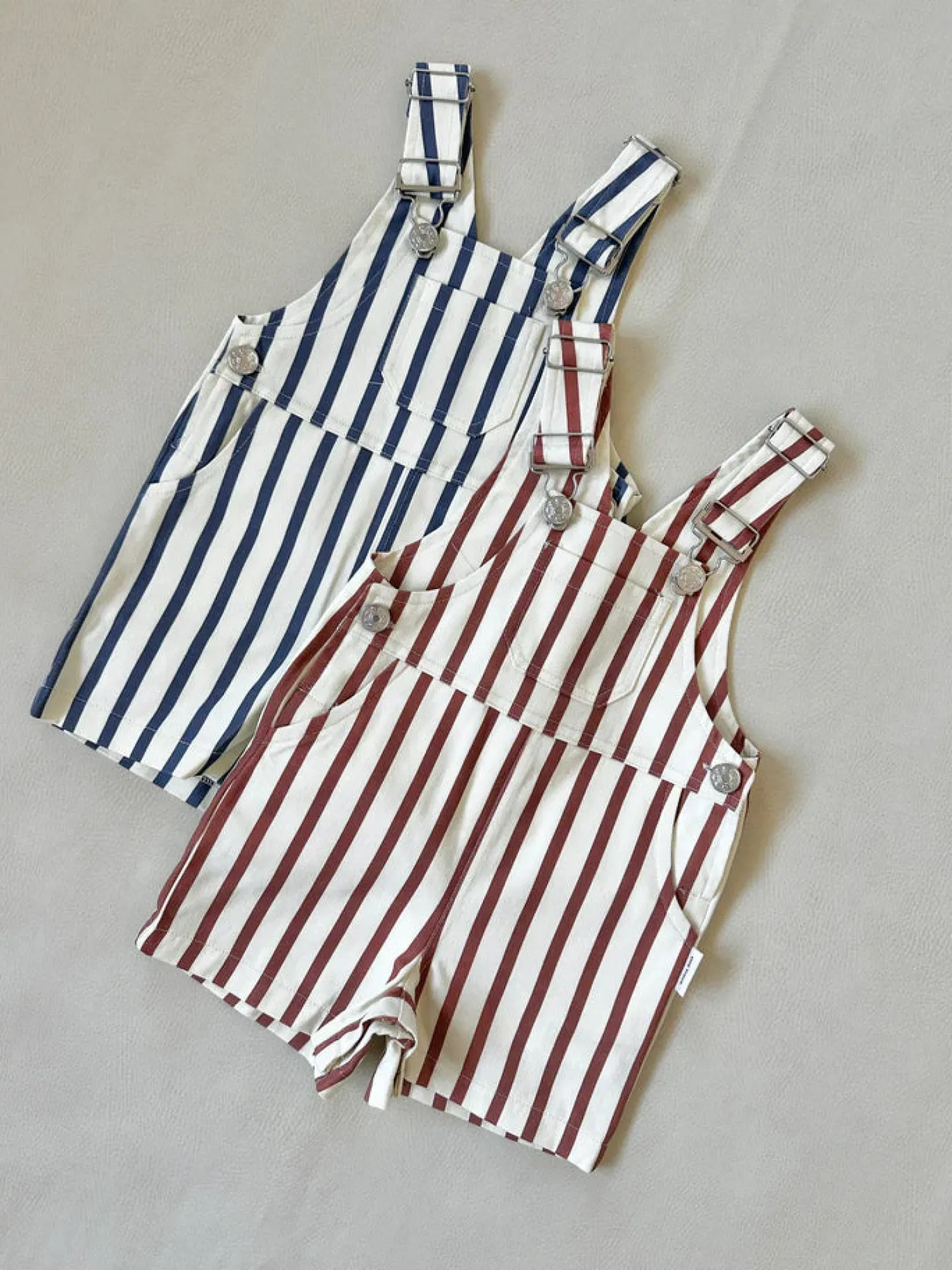 Tiny Trove Ellis Stripe Cotton Overalls