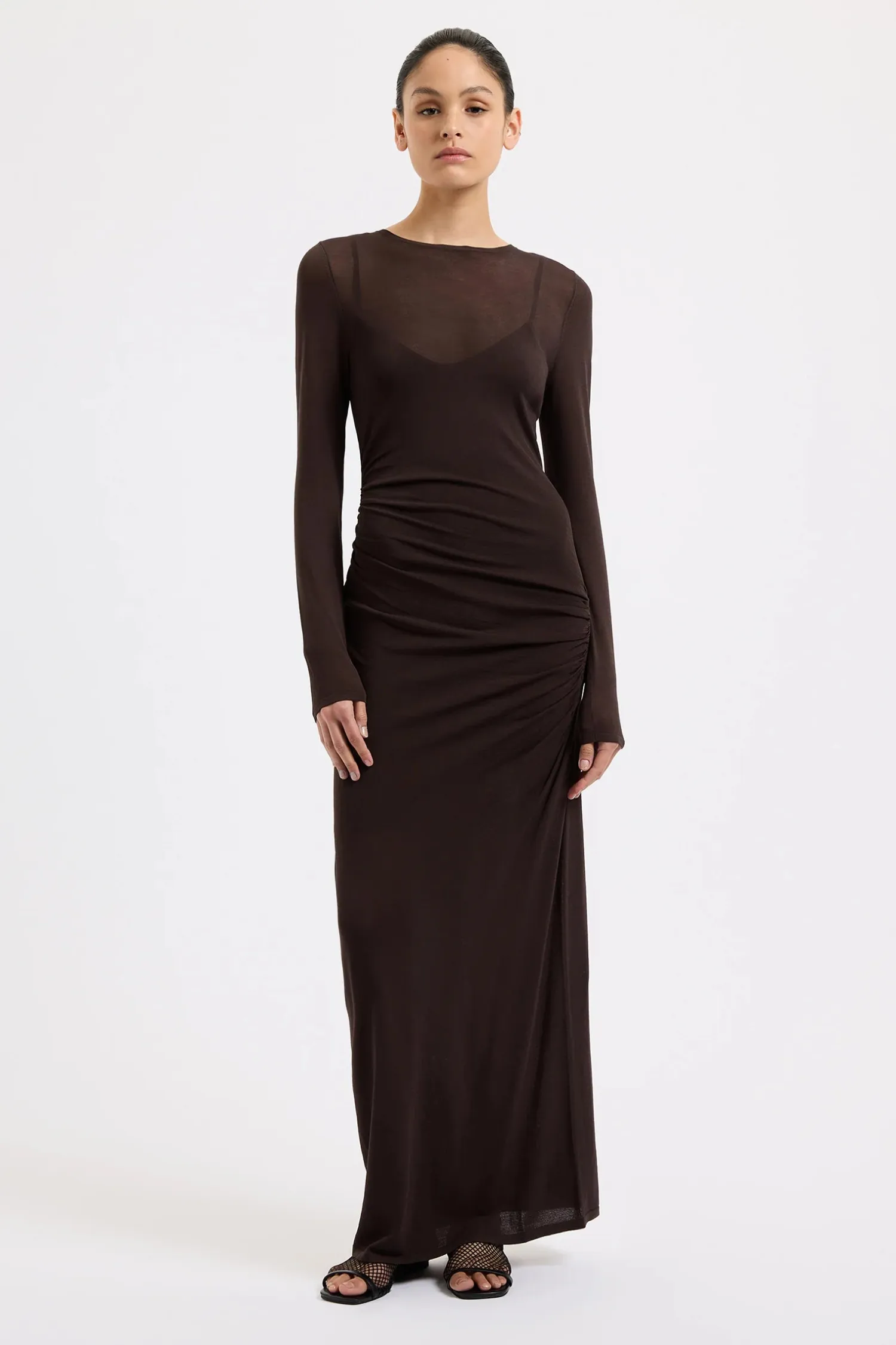 Women Nude Lucy Evelyn Knit Maxi Dress - Espresso