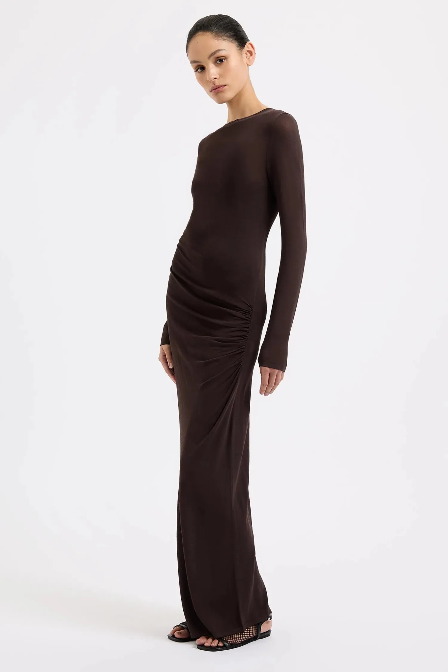 Women Nude Lucy Evelyn Knit Maxi Dress - Espresso