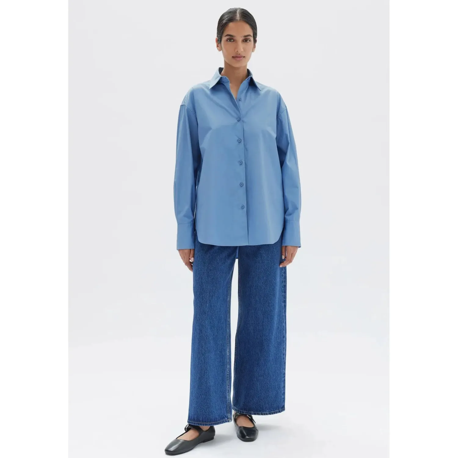 Women Assembly Label Everyday Poplin Shirt - Infinity