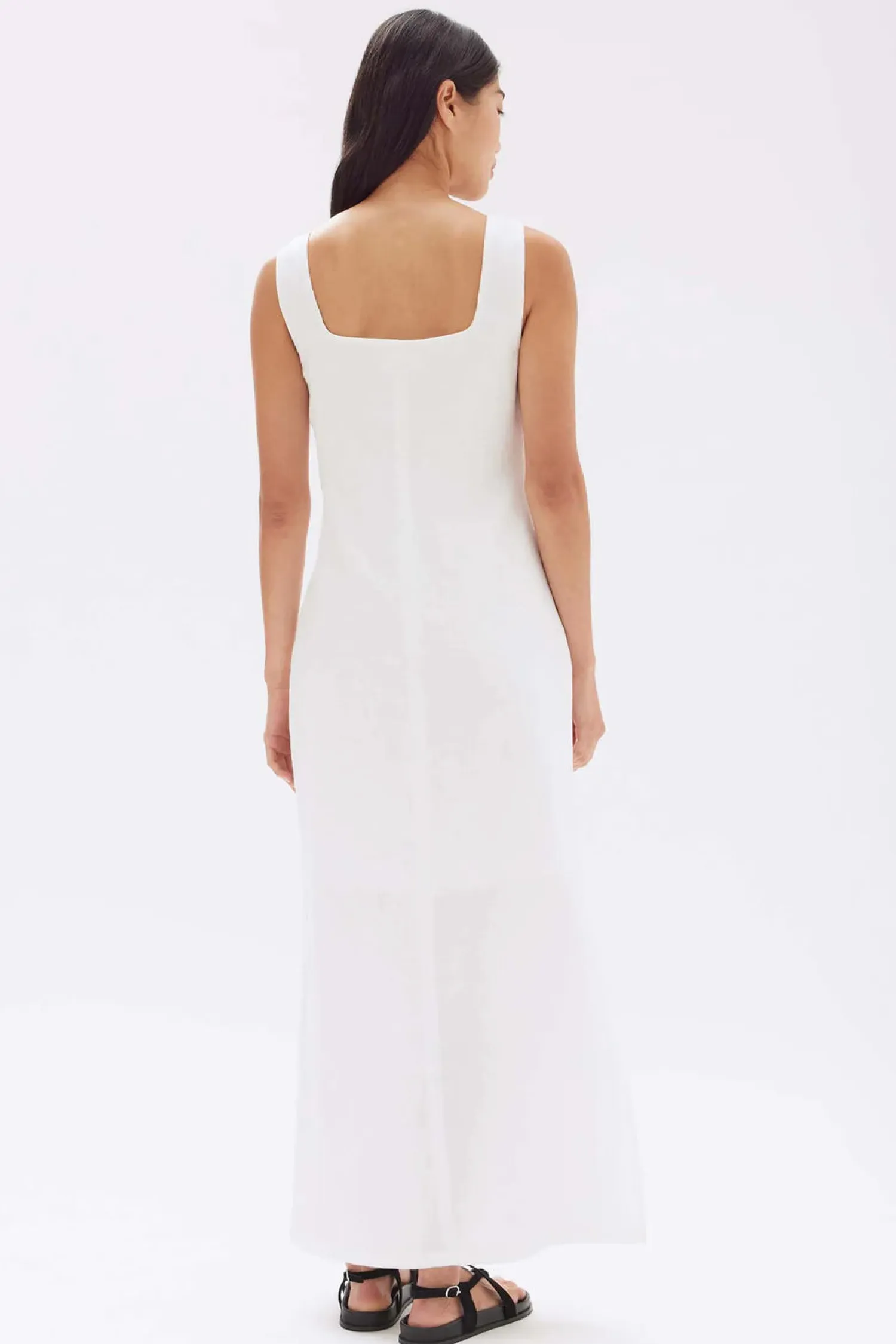 Women Assembly Label Georgina Linen Maxi Dress - White