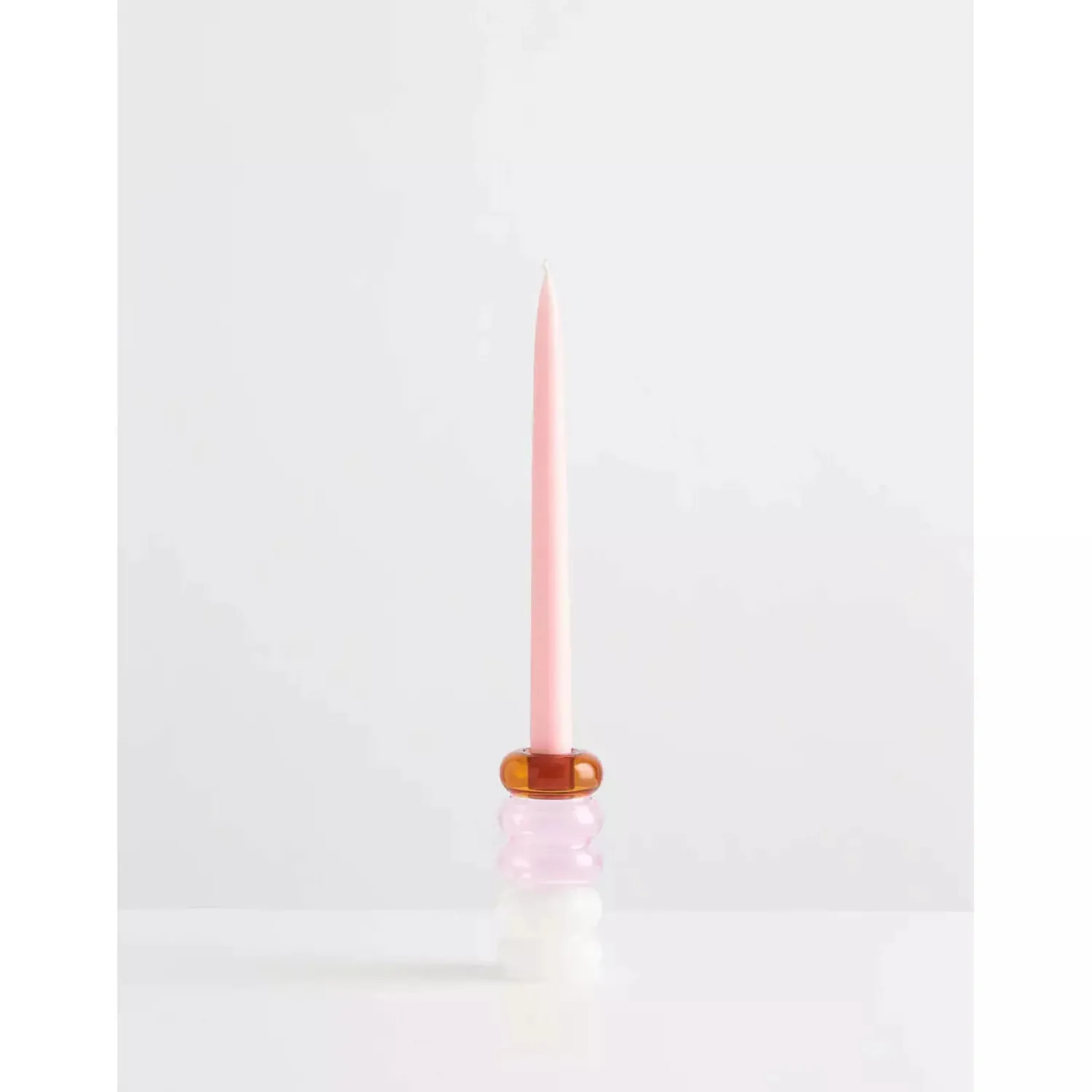 Maison Balzac Grande Pauline Candle Holder - Amber/Pink/White