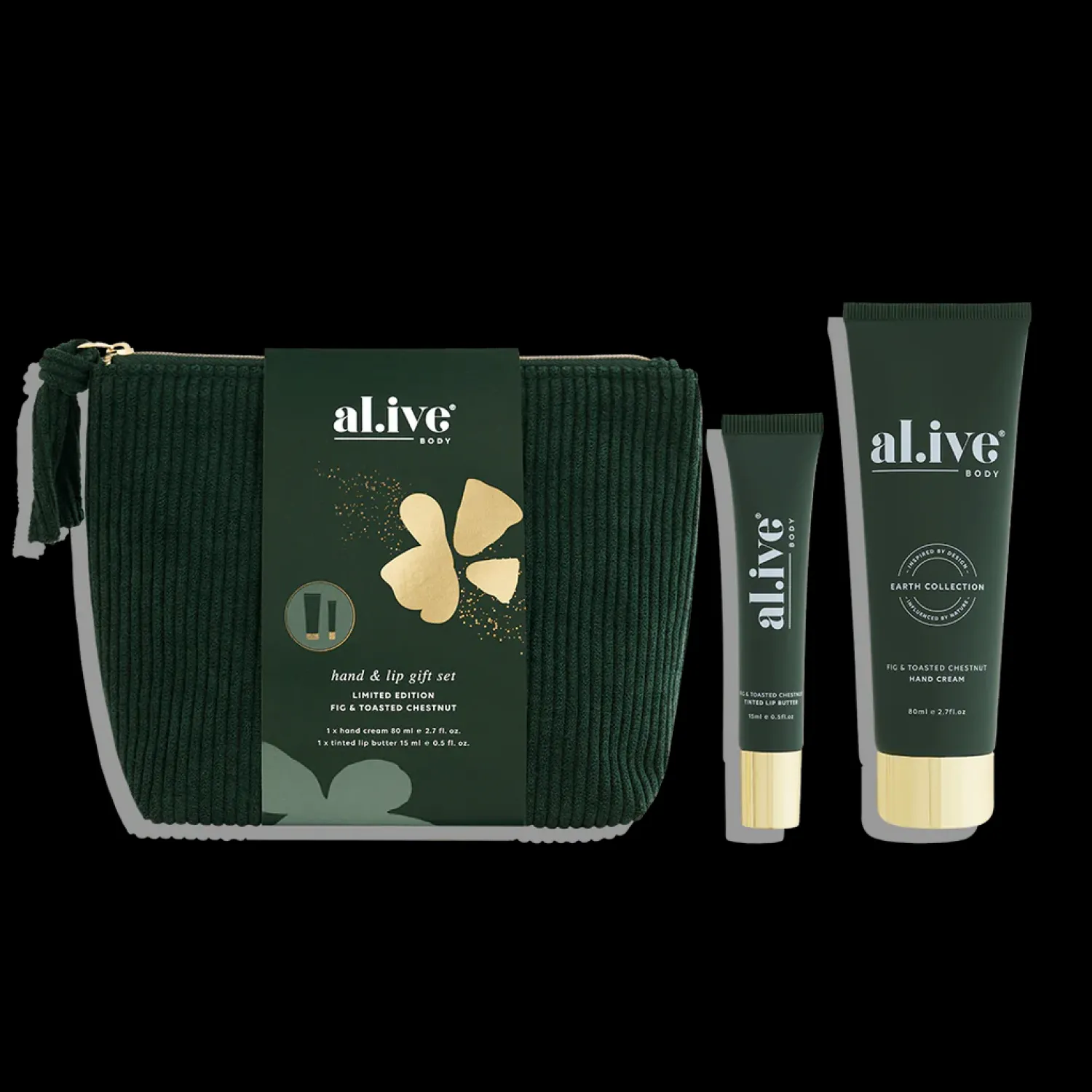 Al.ive Body Hand & Lip Gift Set - Fig & Toasted Chestnut