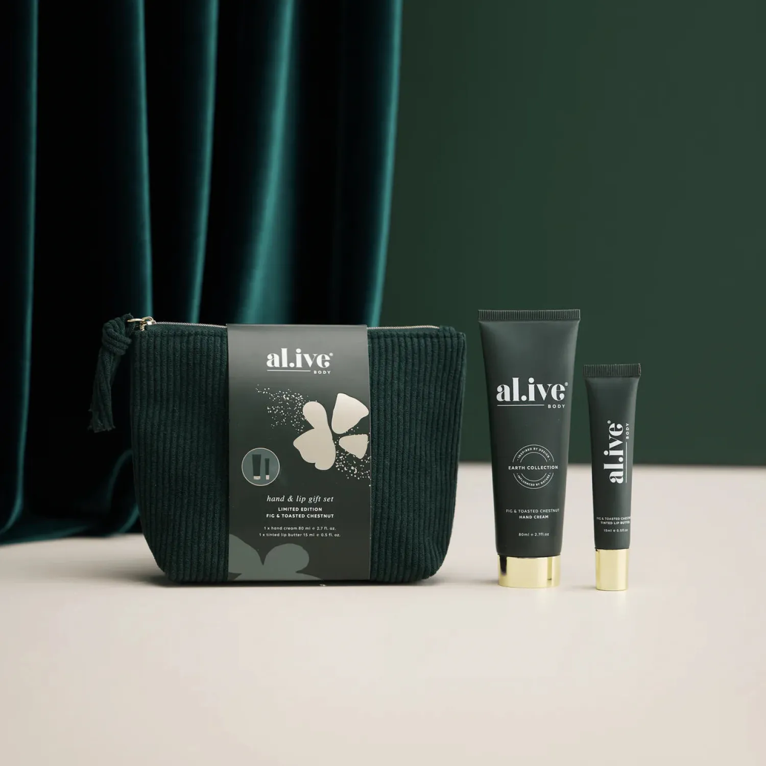 Al.ive Body Hand & Lip Gift Set - Fig & Toasted Chestnut