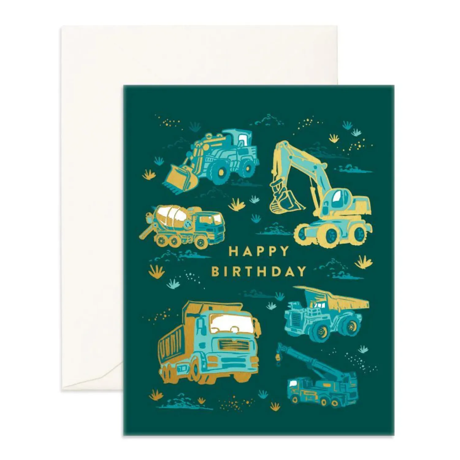 Fox & Fallow Happy Birthday Trucks Greeting Card (Copy)