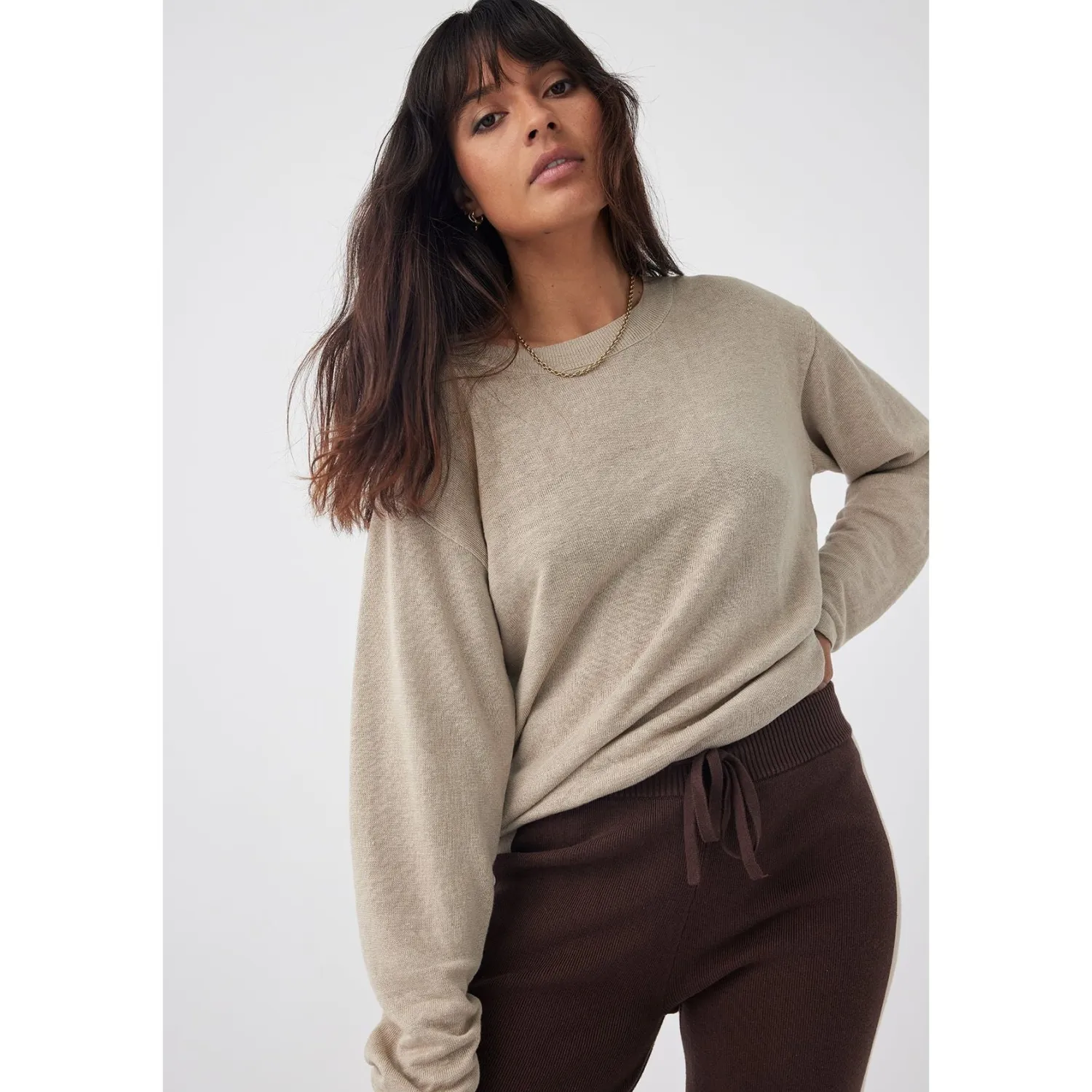 Women Arcaa Movement Hugo Long Sleeve Tshirt - Taupe