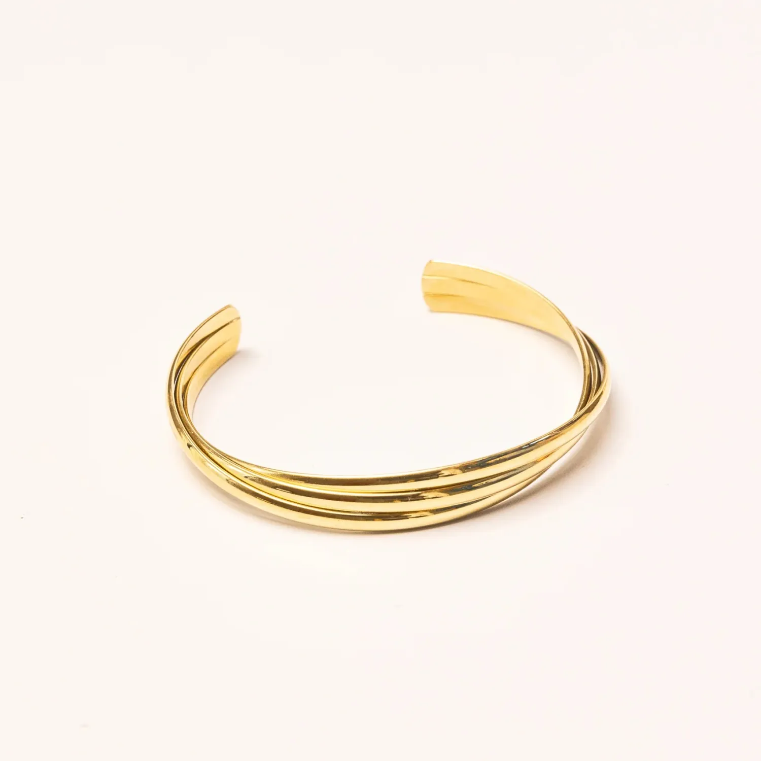 Women We Are Emte Intertwined Cuff Bracelet In Gold Plated