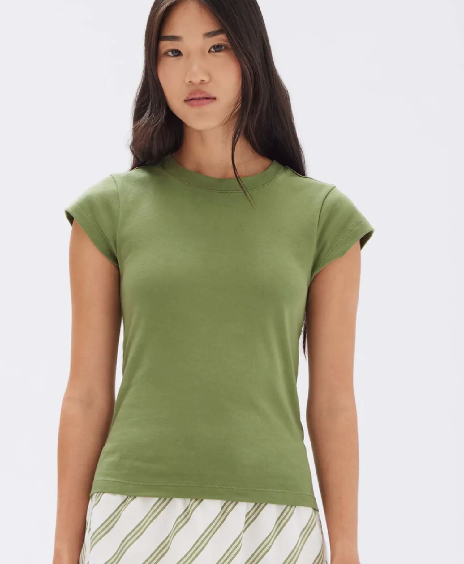 Women Assembly Label Josie Short Sleeve Tee - Pandan