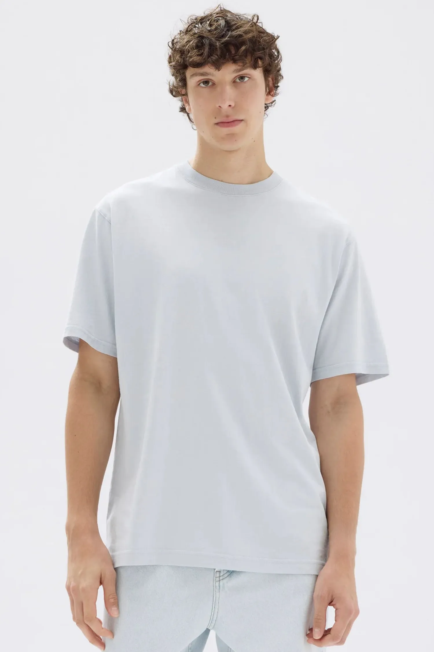 Assembly Label Mens Knox Oversized Tee - Blue Haze