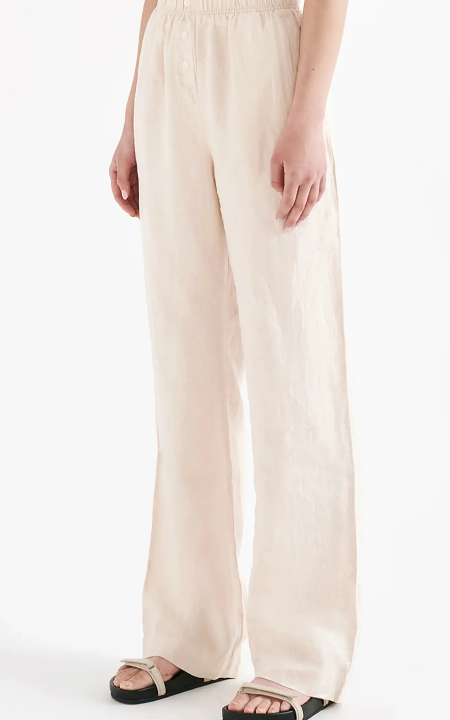 Women Nude Lucy Lounge Linen Pant - Pannacotta