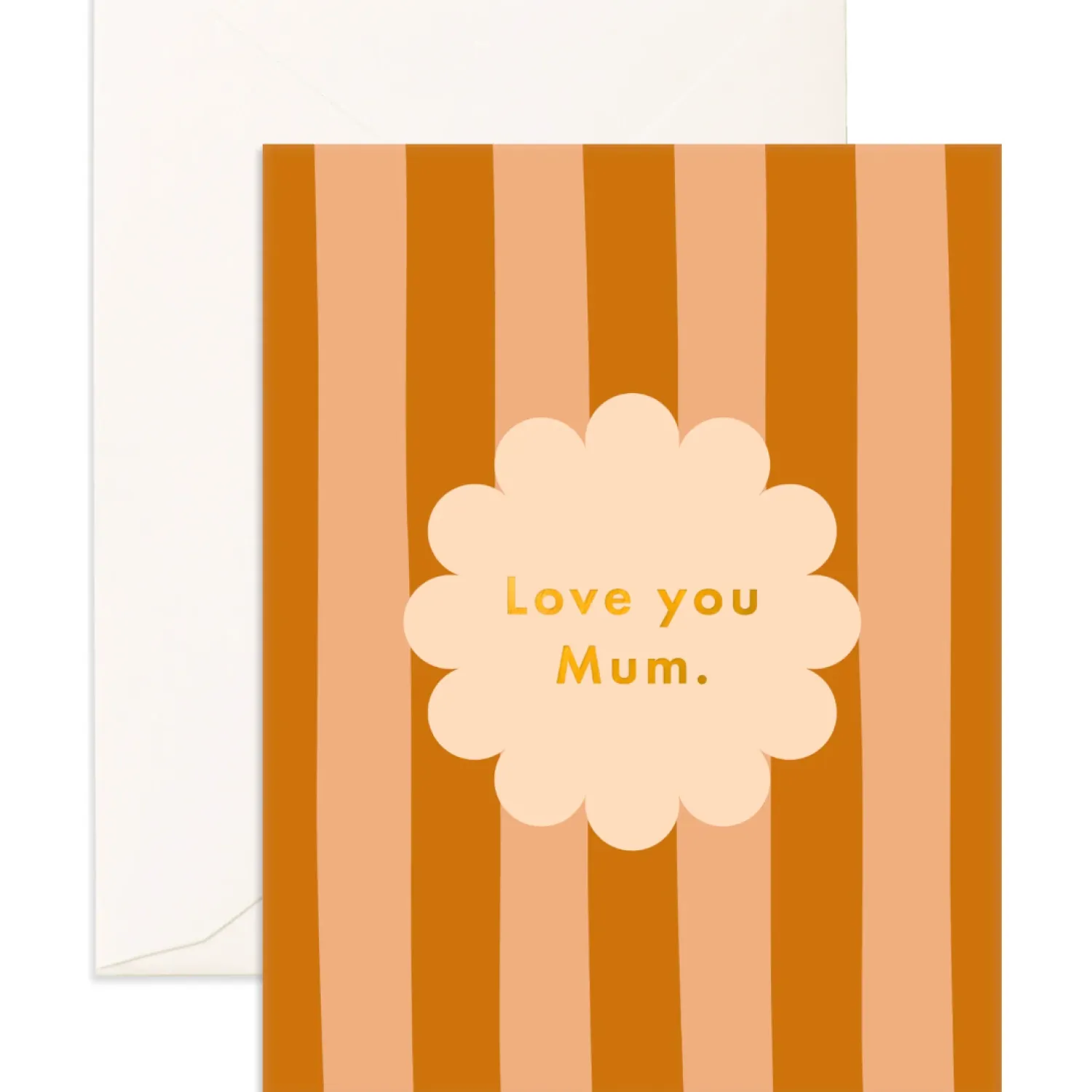 Fox & Fallow Love You Mum Petal Stripe Greeting Card