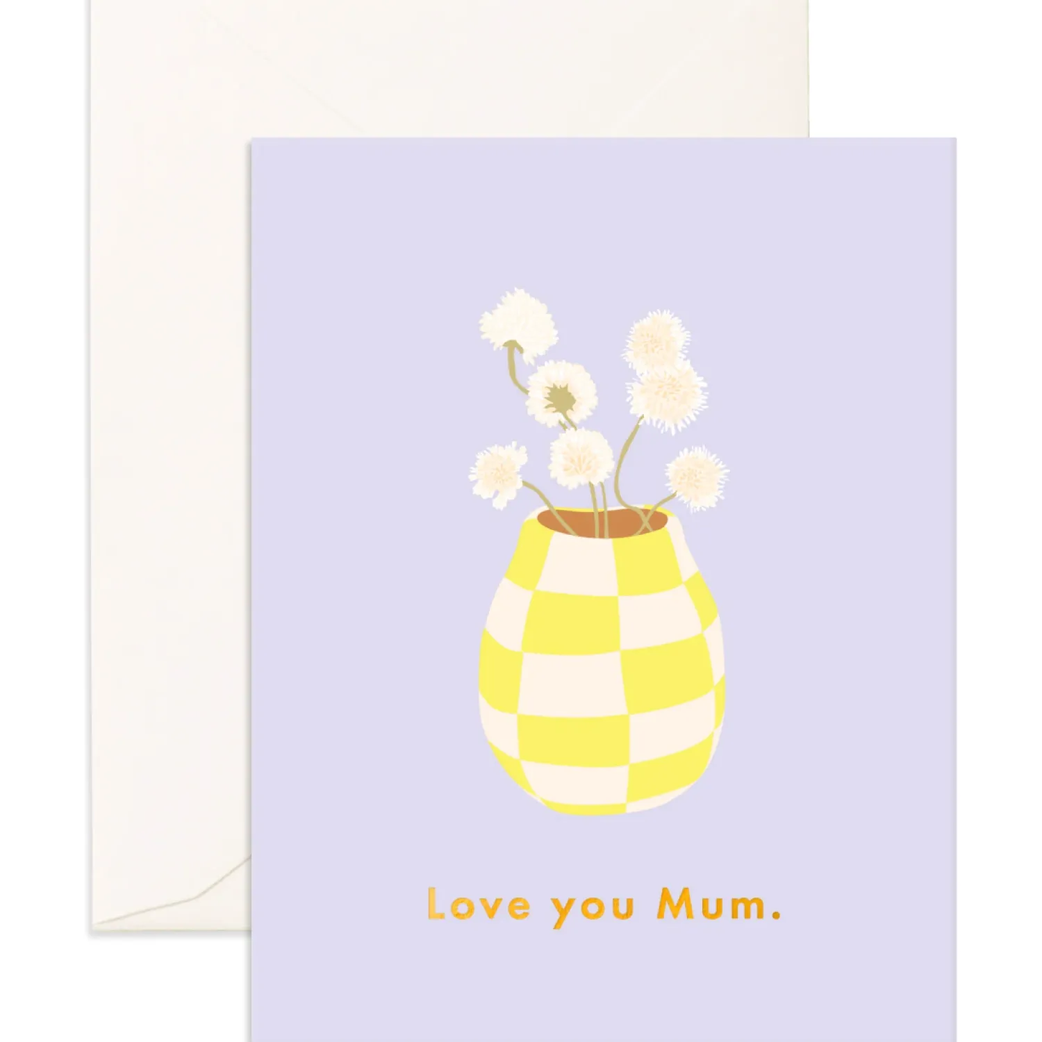 Fox & Fallow Love You Mum Vase Greeting Card