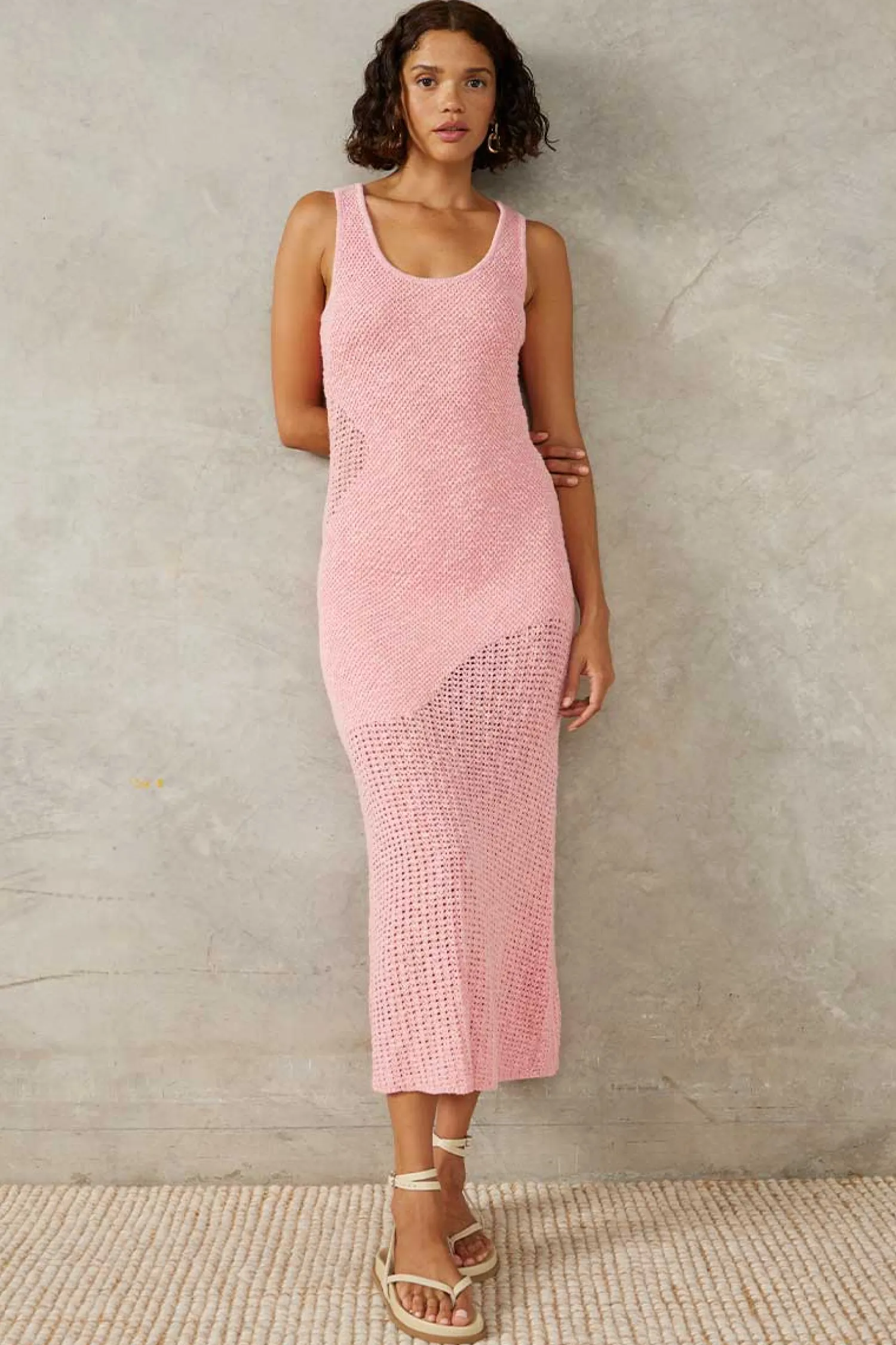 Women Mon Renn Marina Knit Dress - Pink