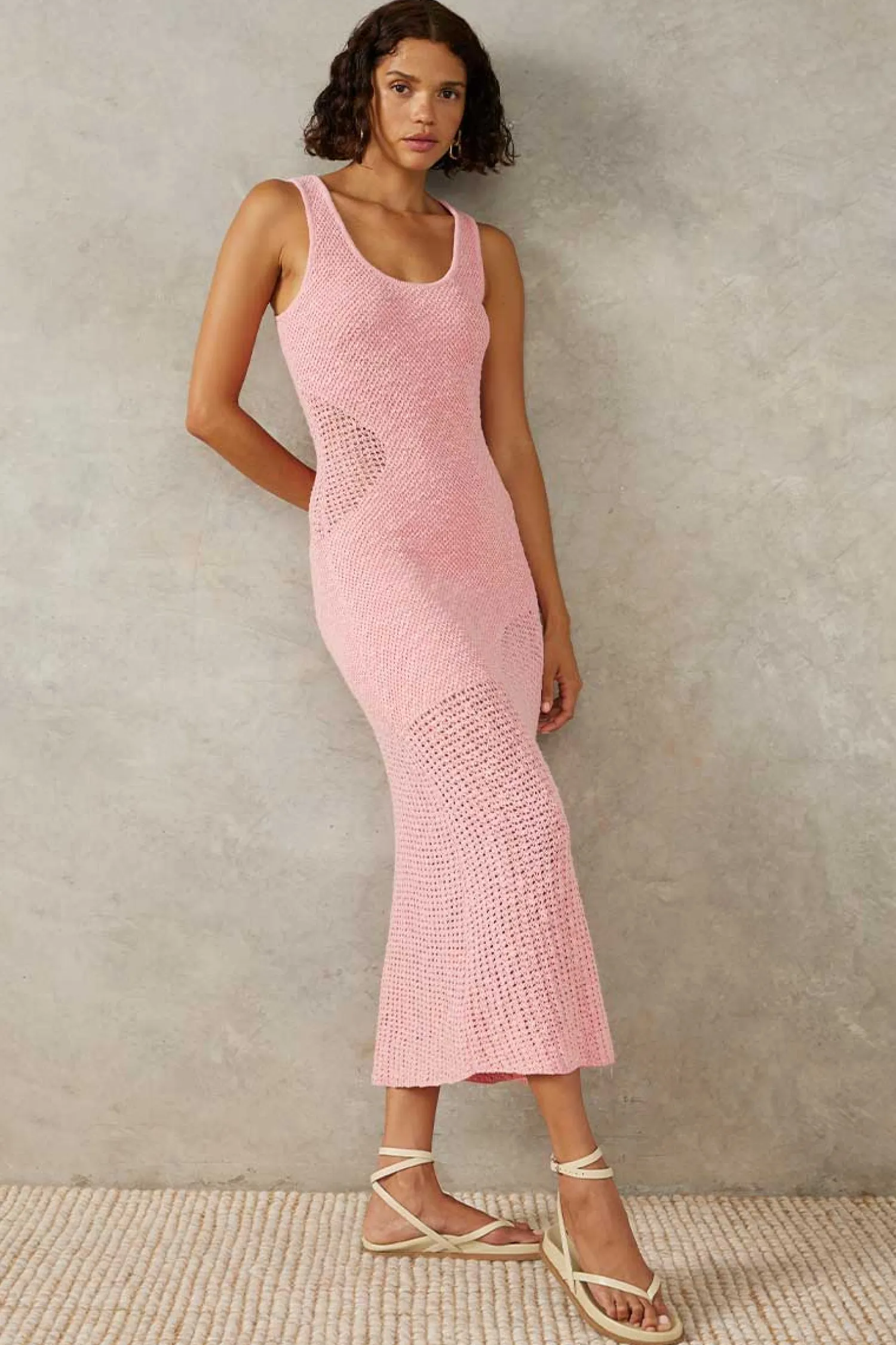 Women Mon Renn Marina Knit Dress - Pink