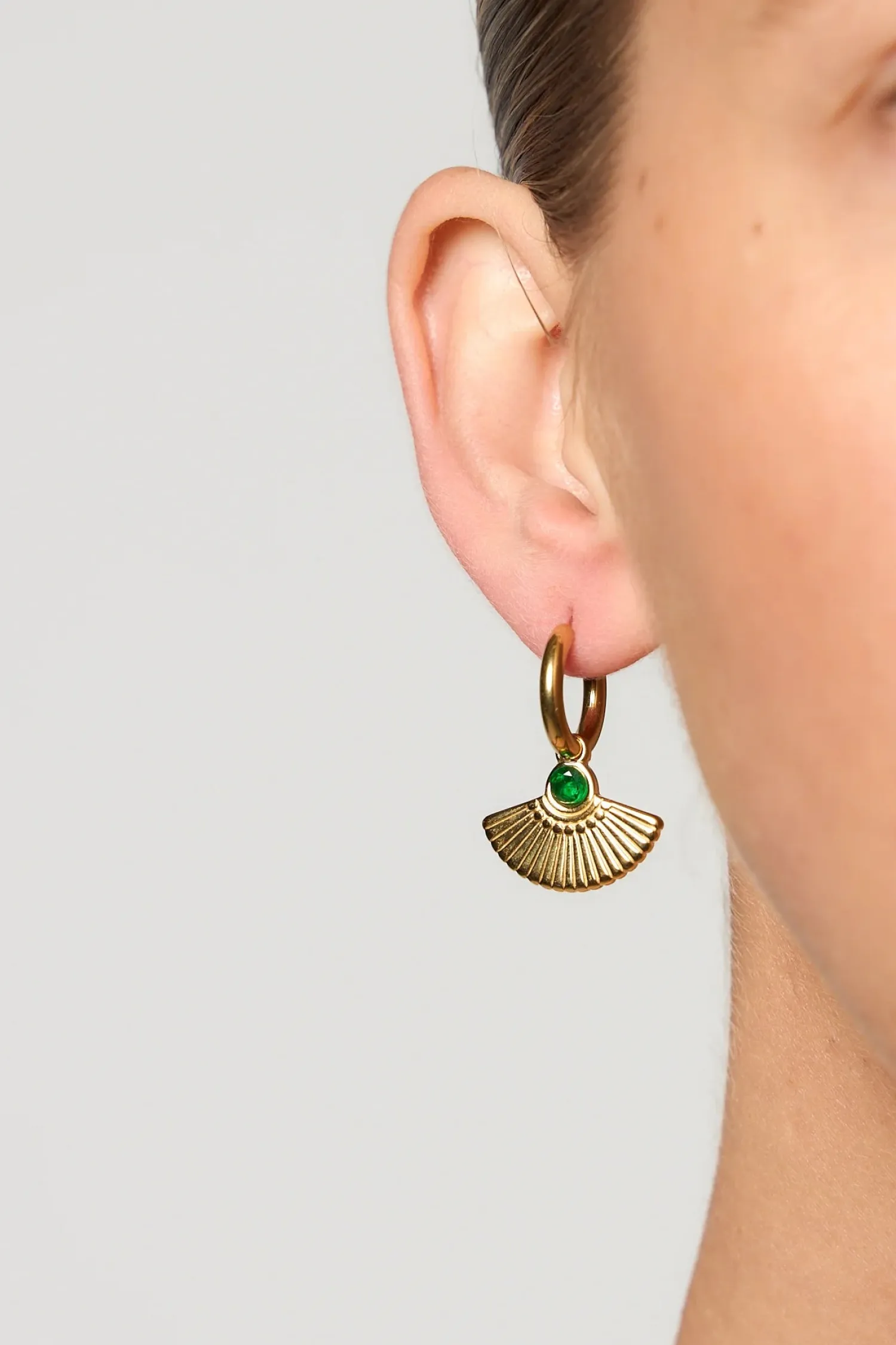 Women Love From Lilou Mason Earrings - Gold / Emerald