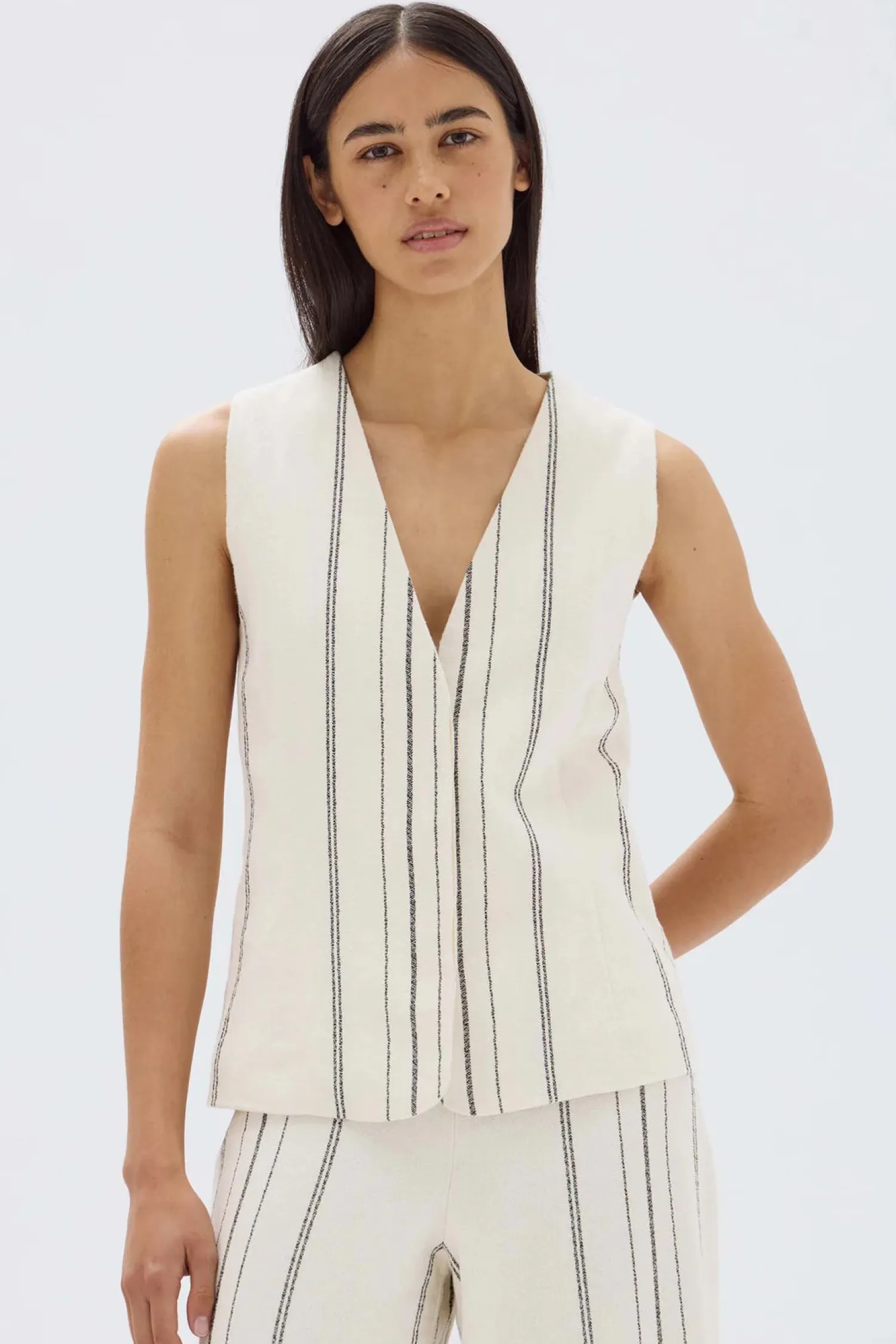 Women Assembly Label Matera Stripe Vest