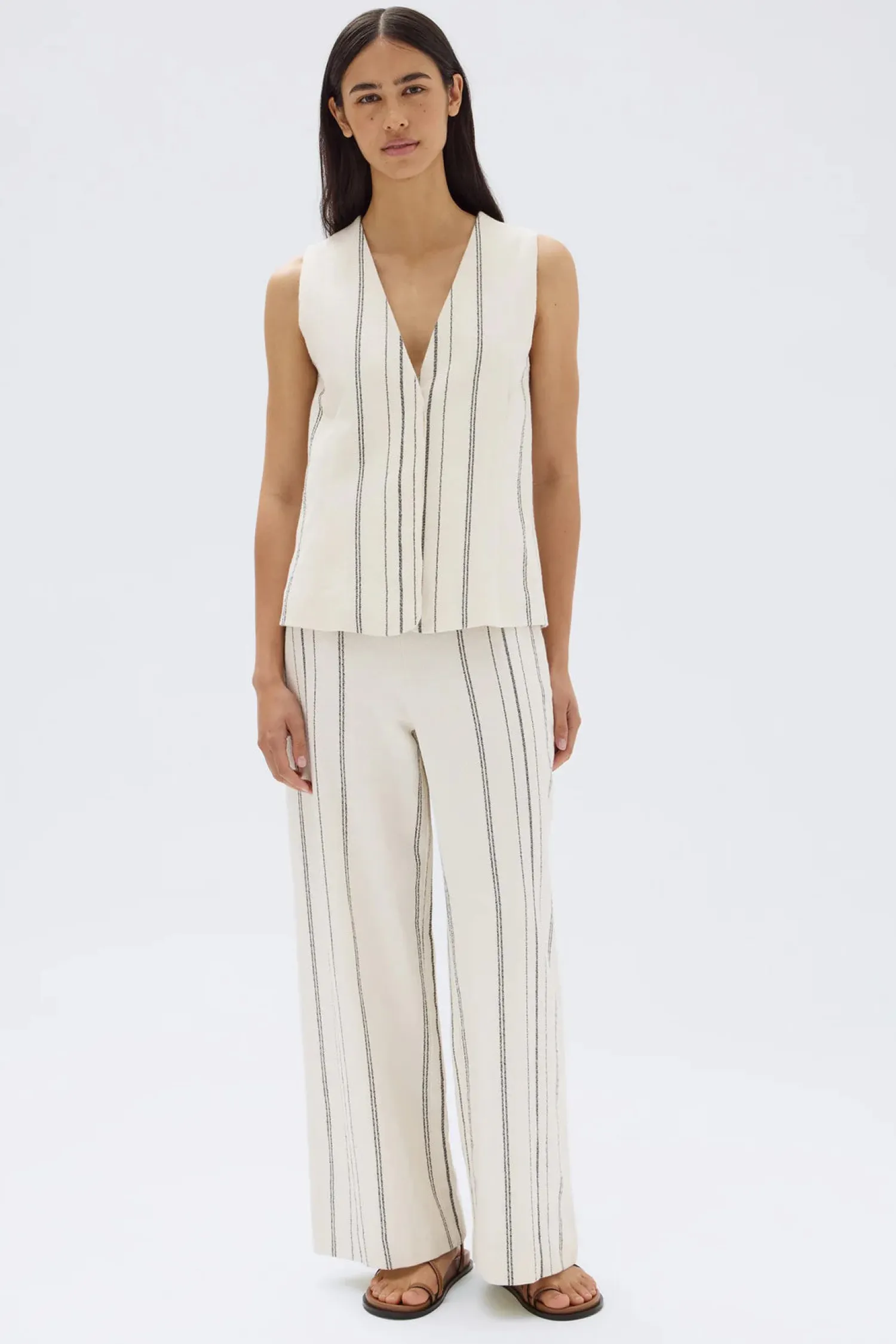 Women Assembly Label Matera Stripe Vest