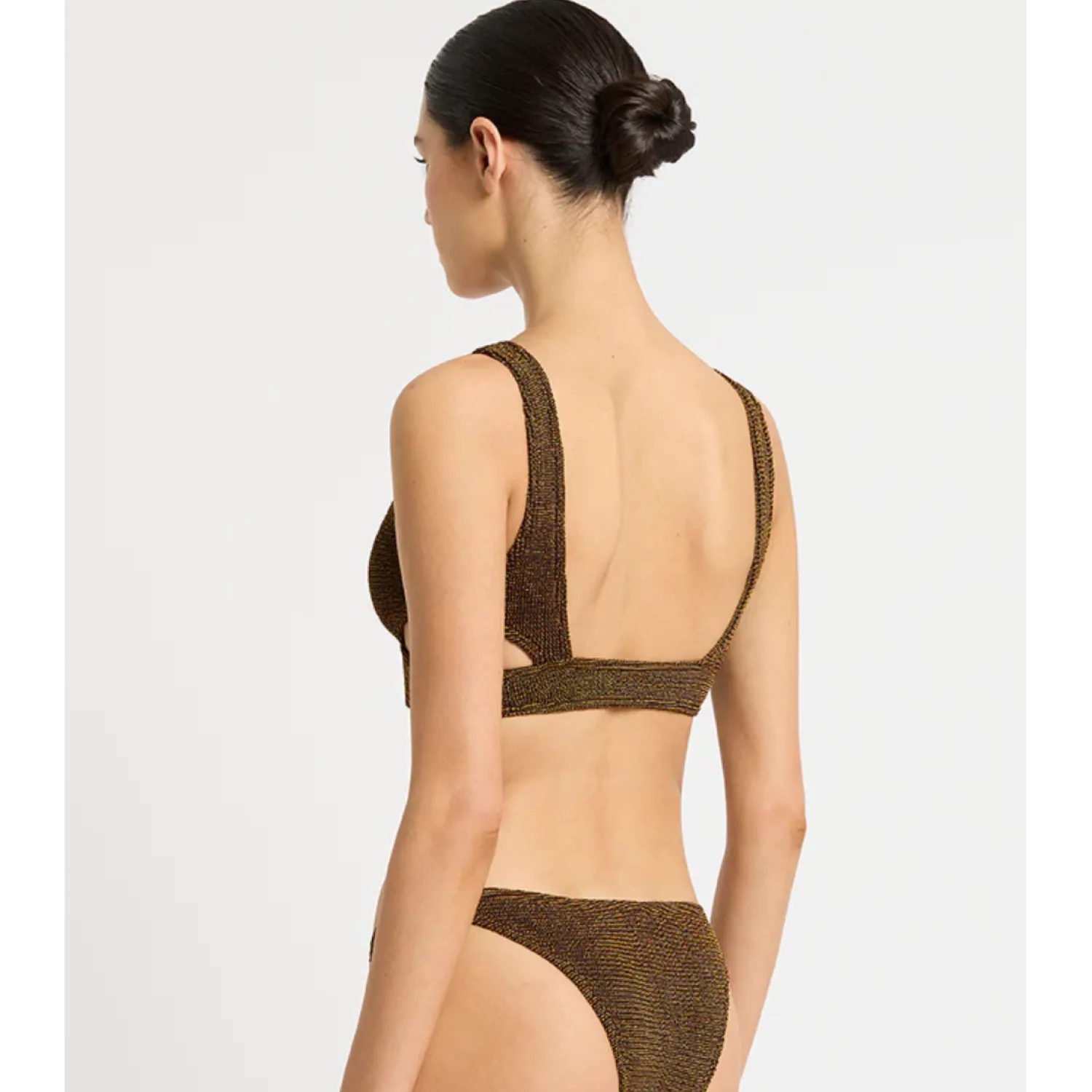 Women Bond-Eye Swim Nino Crop - Cocoa Lurex