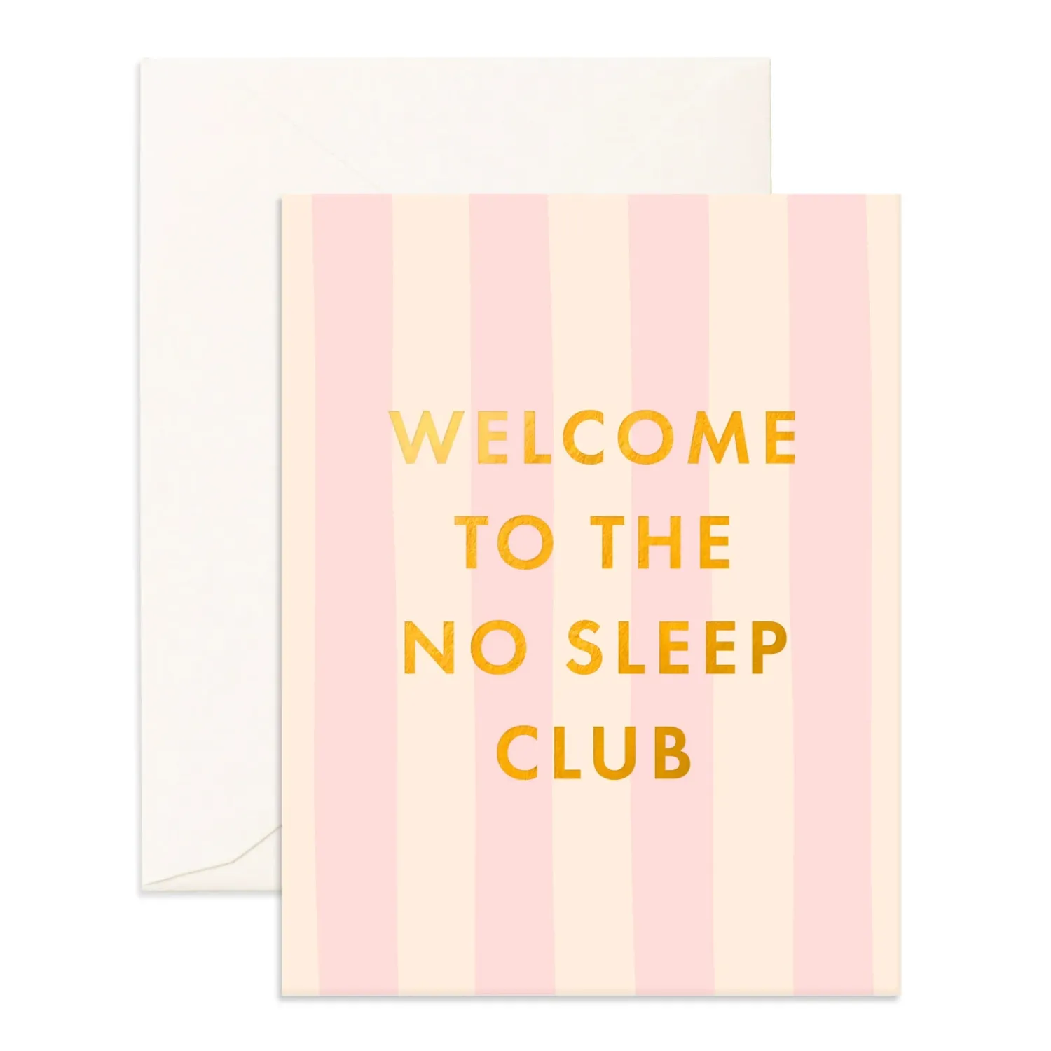 Fox & Fallow No Sleep Club Peony Stripe Greeting Card