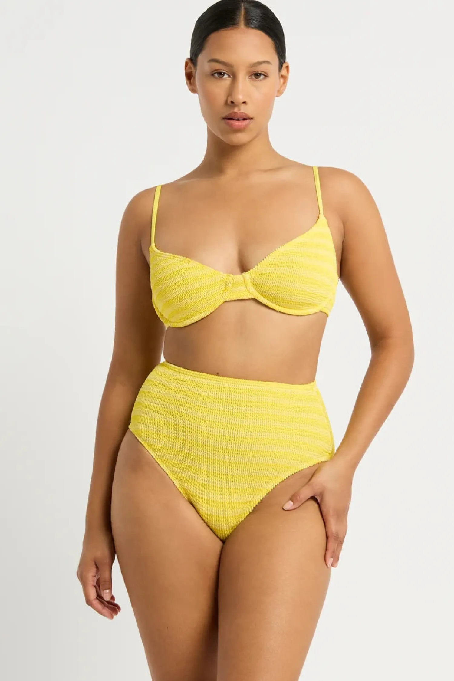 Women Bond-Eye Swim Palmer Brief - Limoncello Stripe