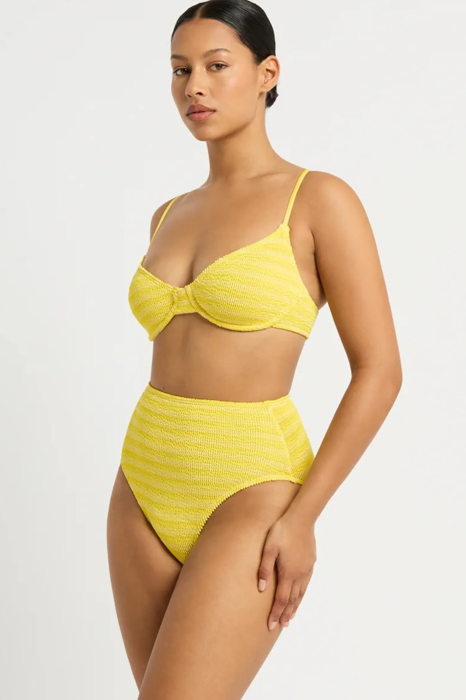 Women Bond-Eye Swim Palmer Brief - Limoncello Stripe