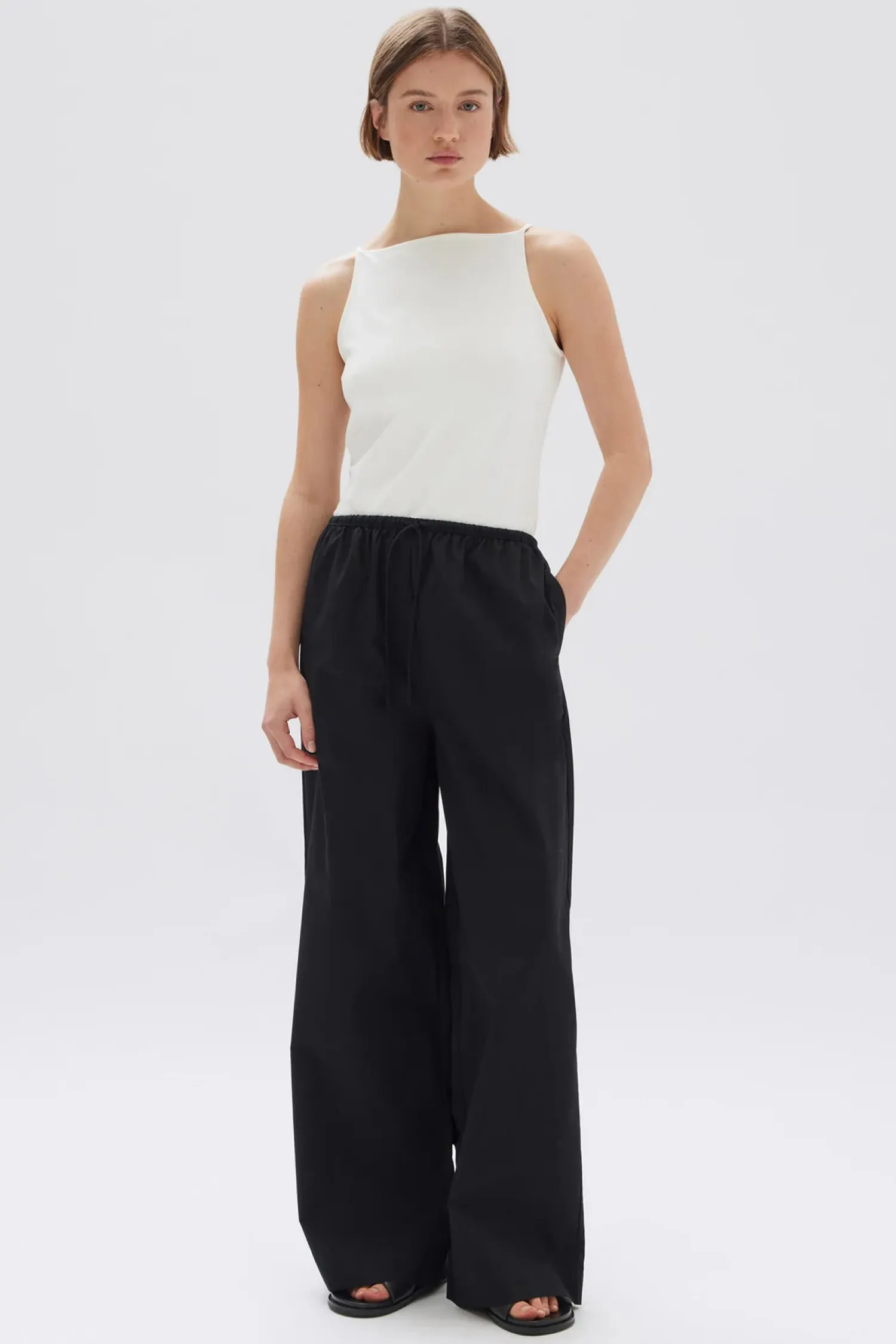 Women Assembly Label Philipa Poplin Pant - Black