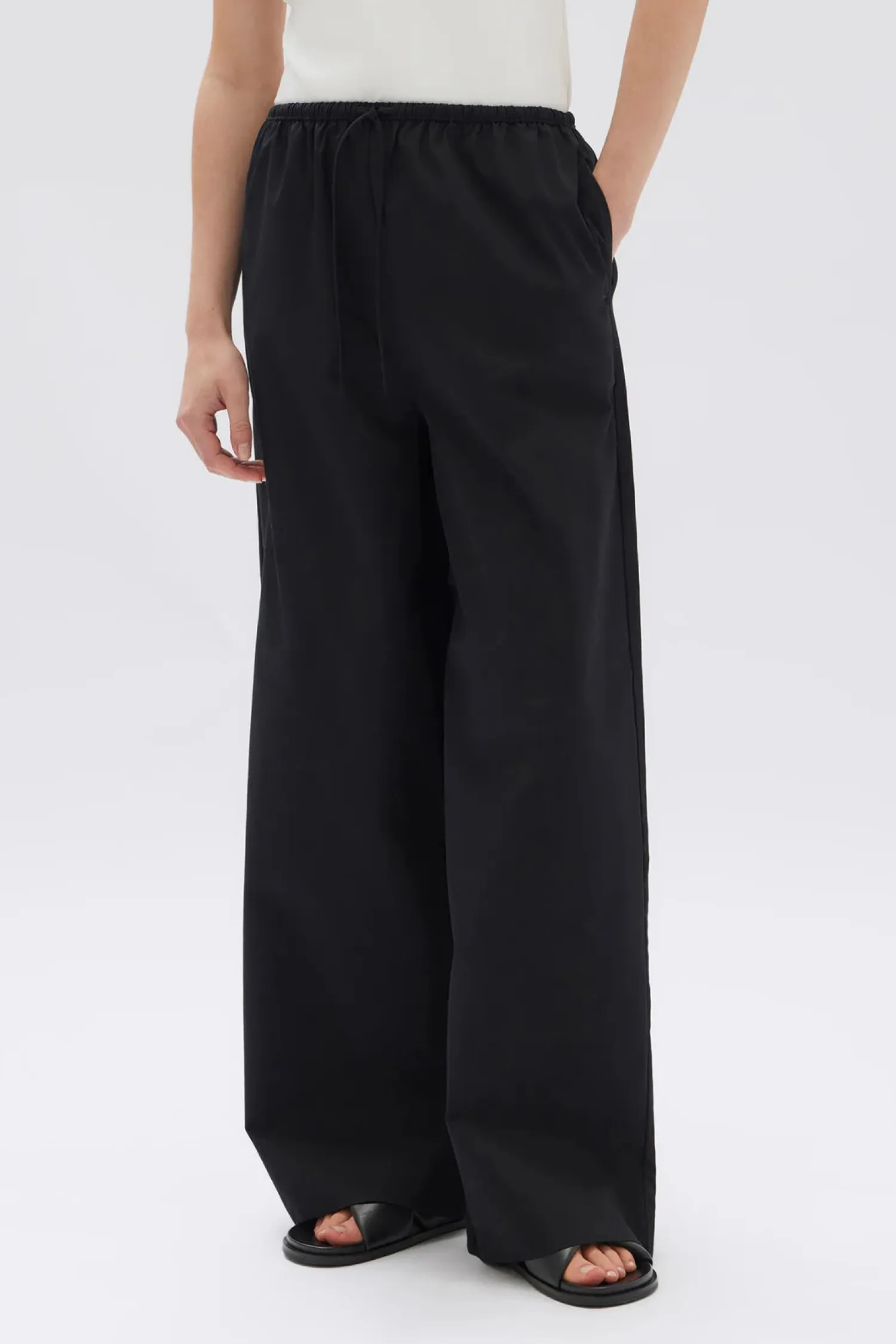 Women Assembly Label Philipa Poplin Pant - Black