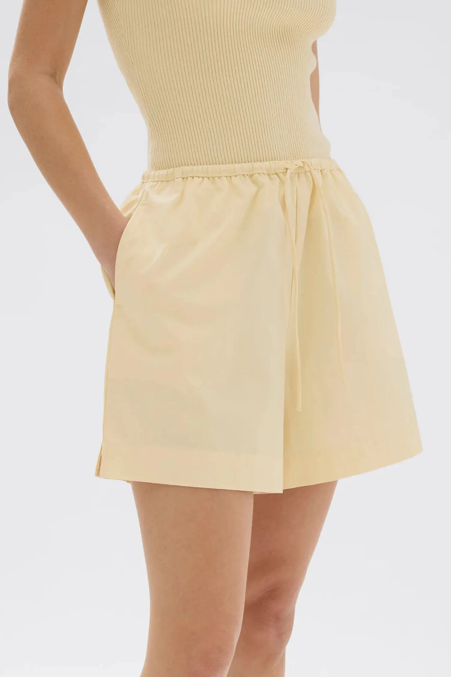 Women Assembly Label Philipa Poplin Short - Pannacotta