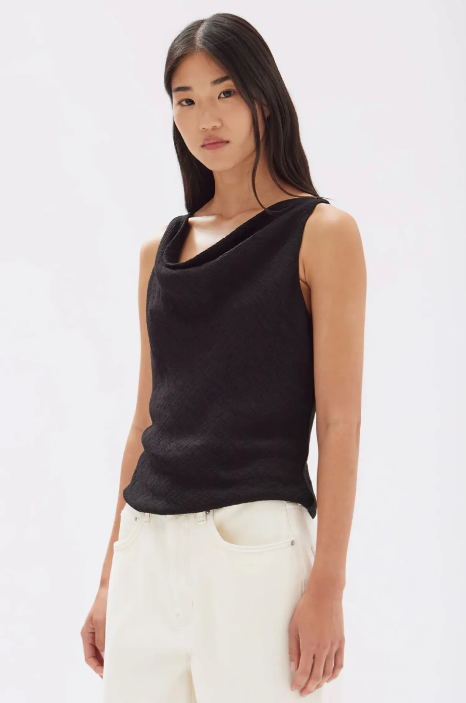 Women Assembly Label Reign Textured Top - Black