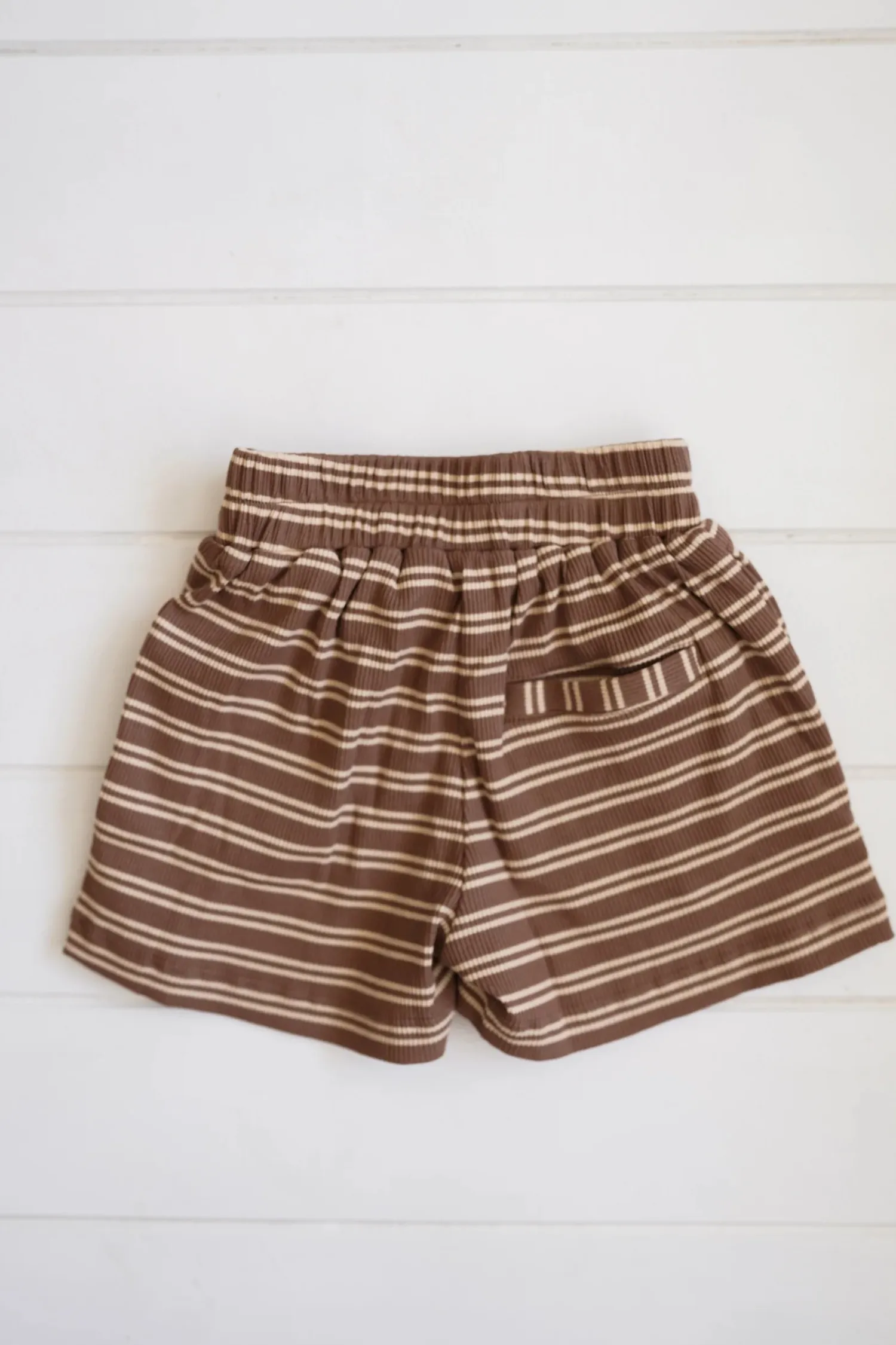 Milky Designs Rib Short - Choc Stripe