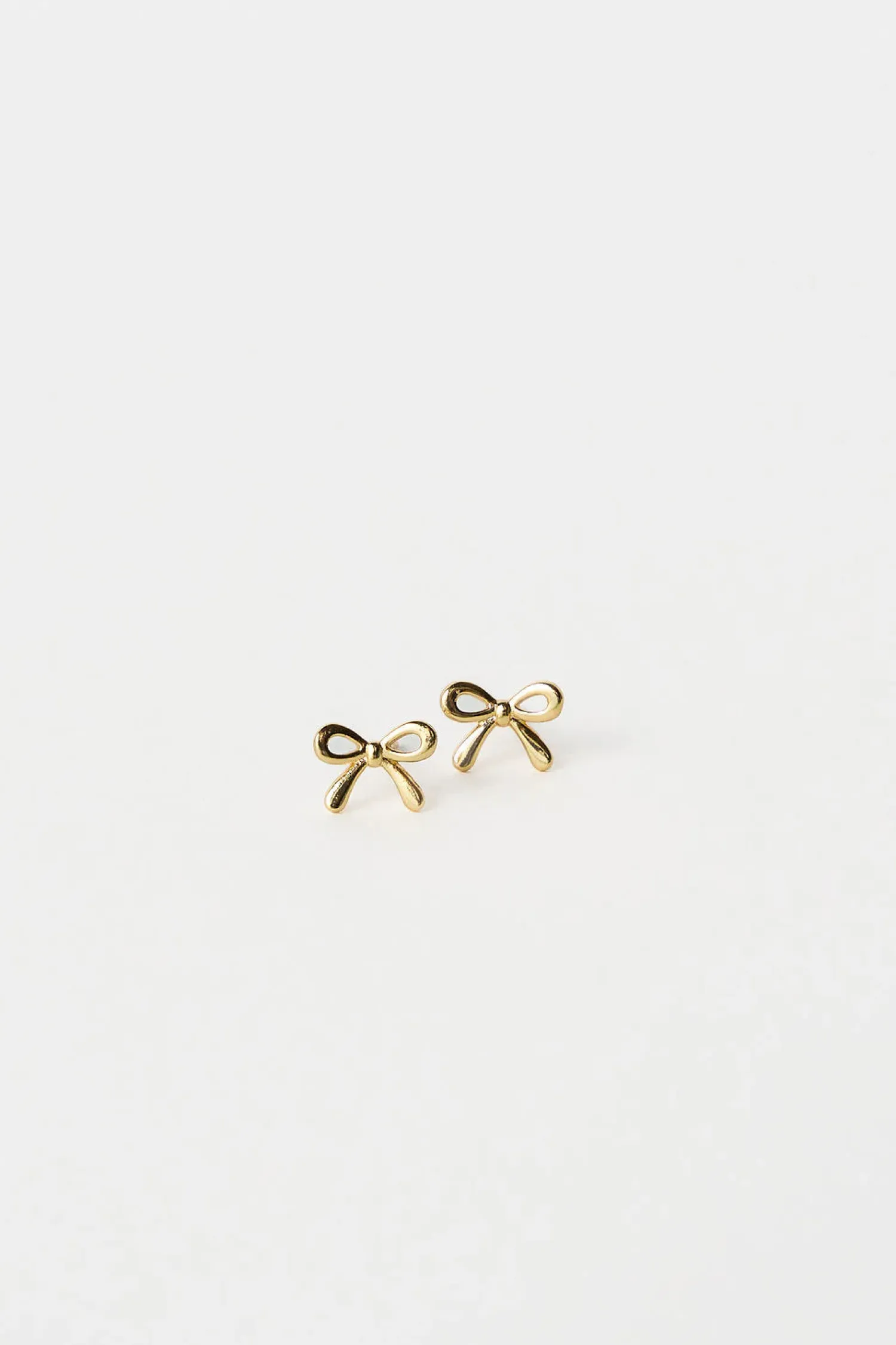 Women Love From Lilou Ribbon Stud Earrings - Gold