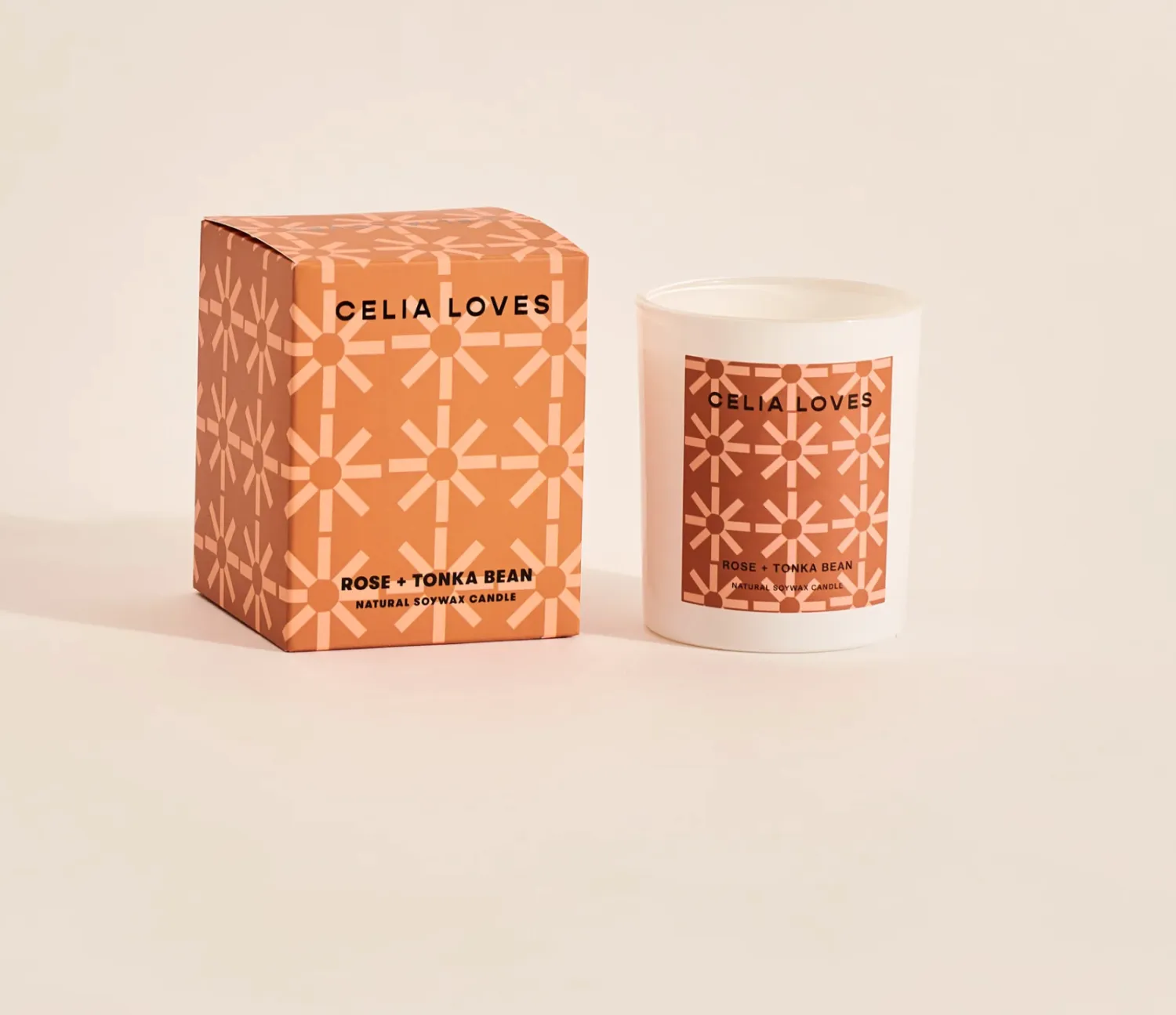 Celia Loves Rose + Tonka Bean Candle